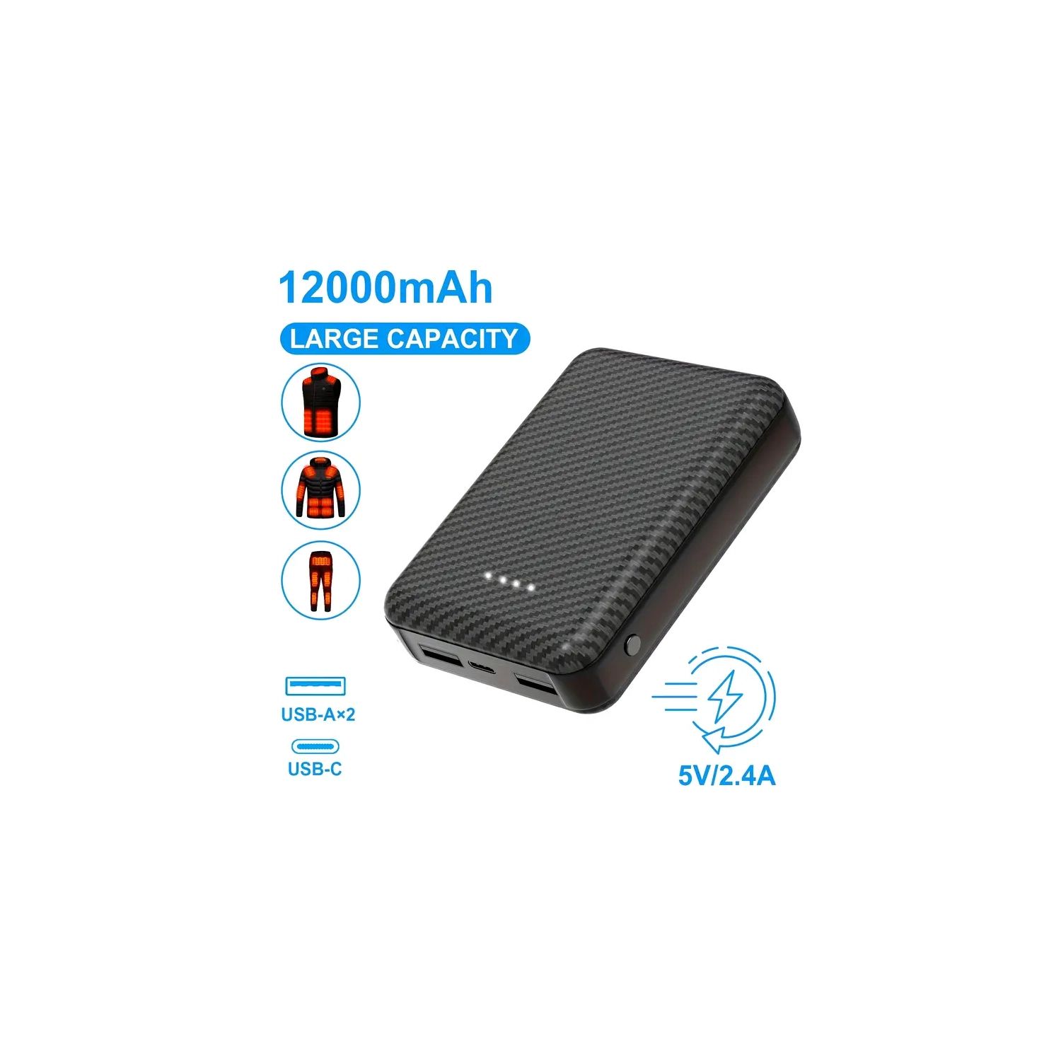 Batterie 12000 mAh pour veste chauffante, montre intelligente 1,95 po pour femmes avec 100 modes de sport, haut-parleur extérieur sans fil