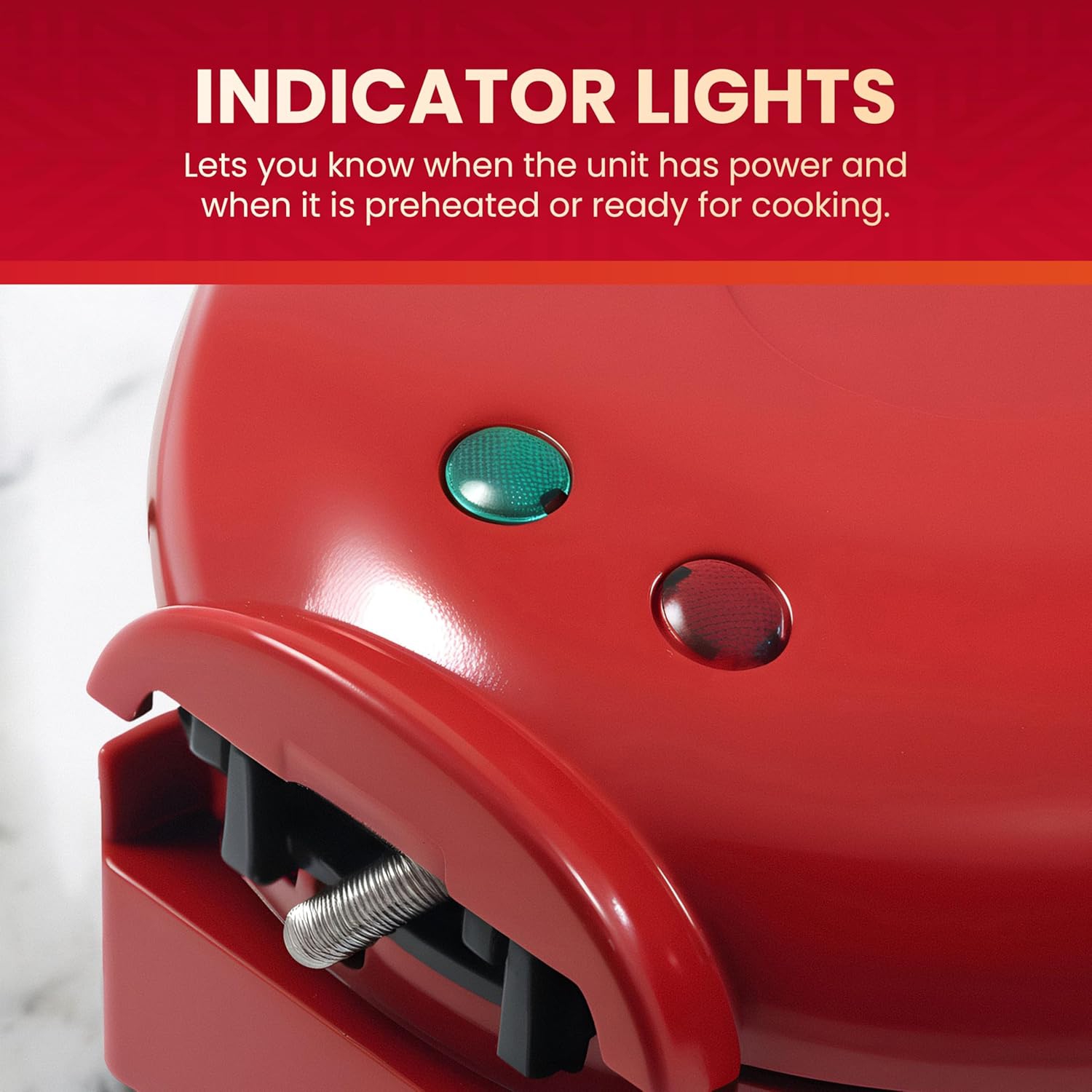 Elite Gourmet – Machine à quesadillas électrique antiadhésive de 8&nbsp;po, 6 tranches, rouge