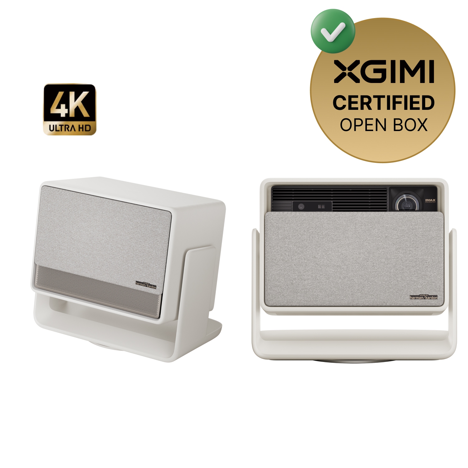 Open Box - XGIMI HORIZON S Max 4K UHD Home Theatre Projector, Movie/Gaming, SmartPhone,Large Screen, Projector Television w/Stand, Speaker, IMAX