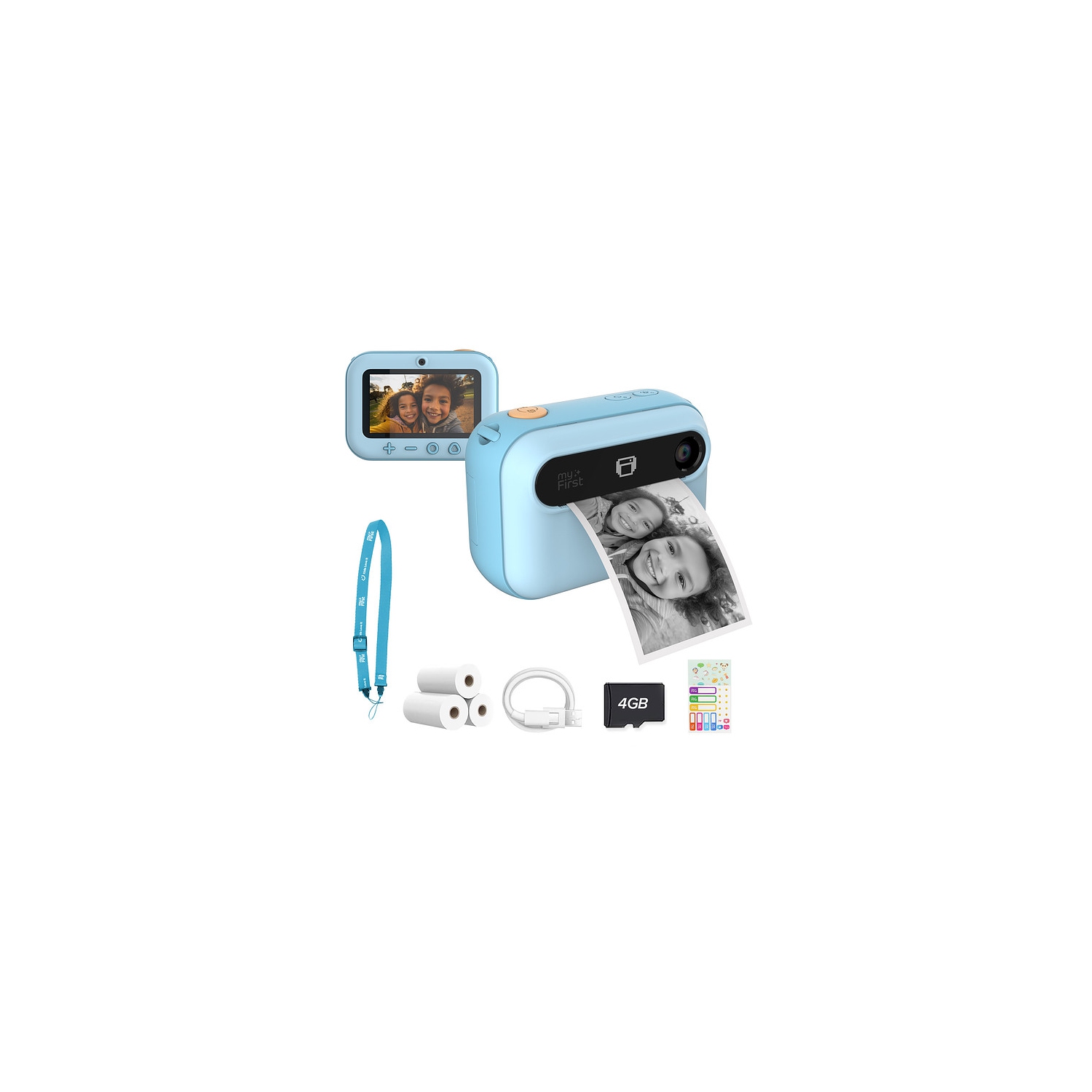 New myFirst Camera Insta 20 - Instant Print Digital Camera for Kids with 16MP Photos, Video 1080P, Selfie Lens, Thermal Printing No Ink, Micro SD Card