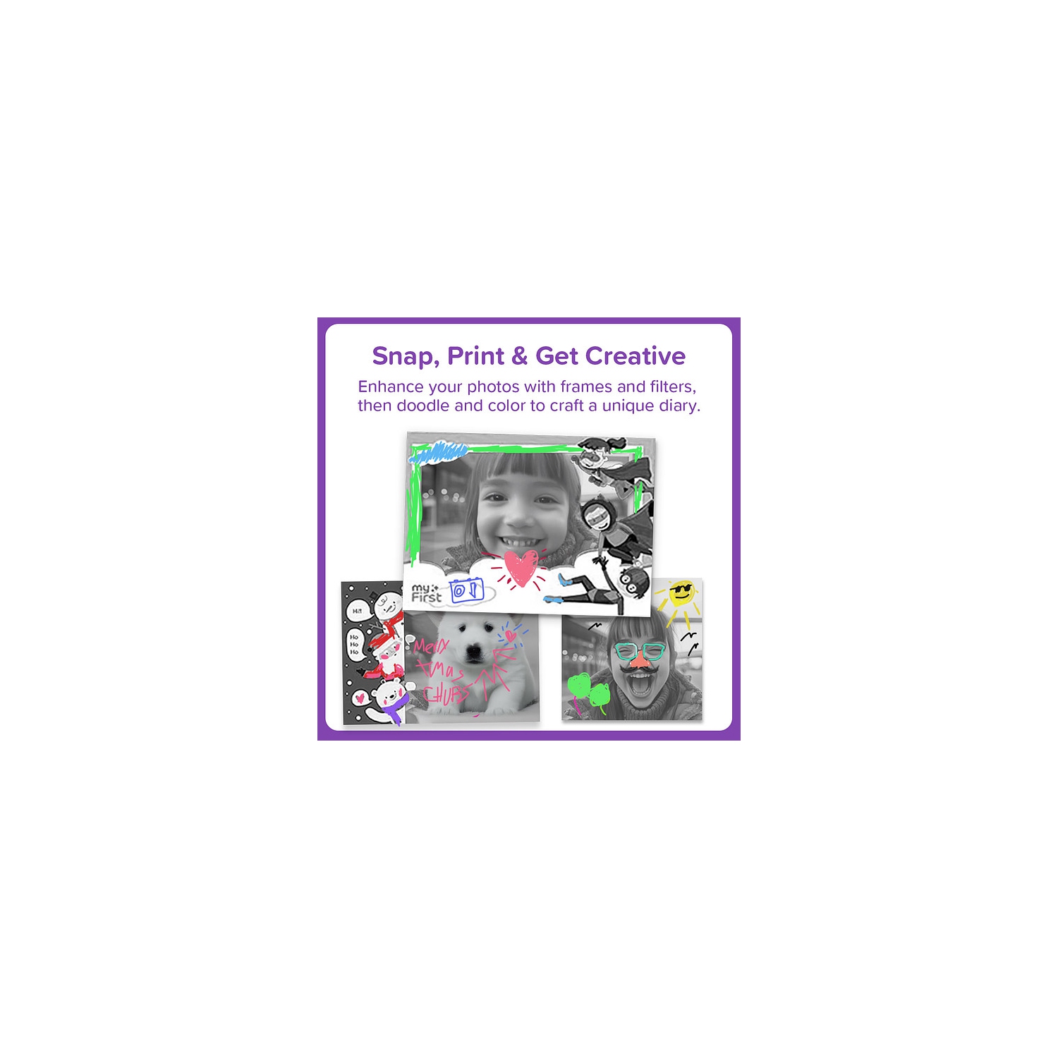 New myFirst Camera Insta 20 - Instant Print Digital Camera for Kids with 16MP Photos, Video 1080P, Selfie Lens, Thermal Printing No Ink, Micro SD Card