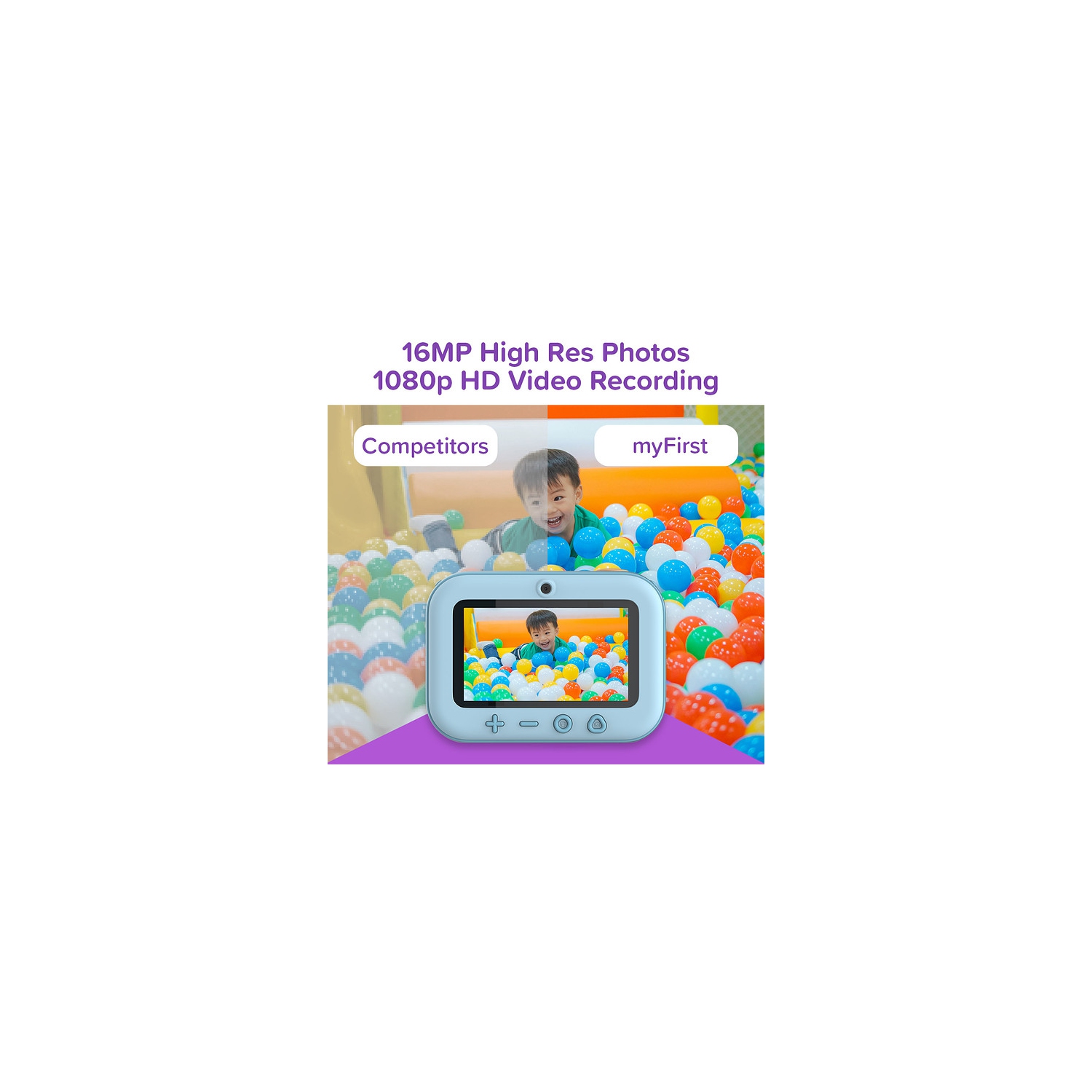 New myFirst Camera Insta 20 - Instant Print Digital Camera for Kids with 16MP Photos, Video 1080P, Selfie Lens, Thermal Printing No Ink, Micro SD Card