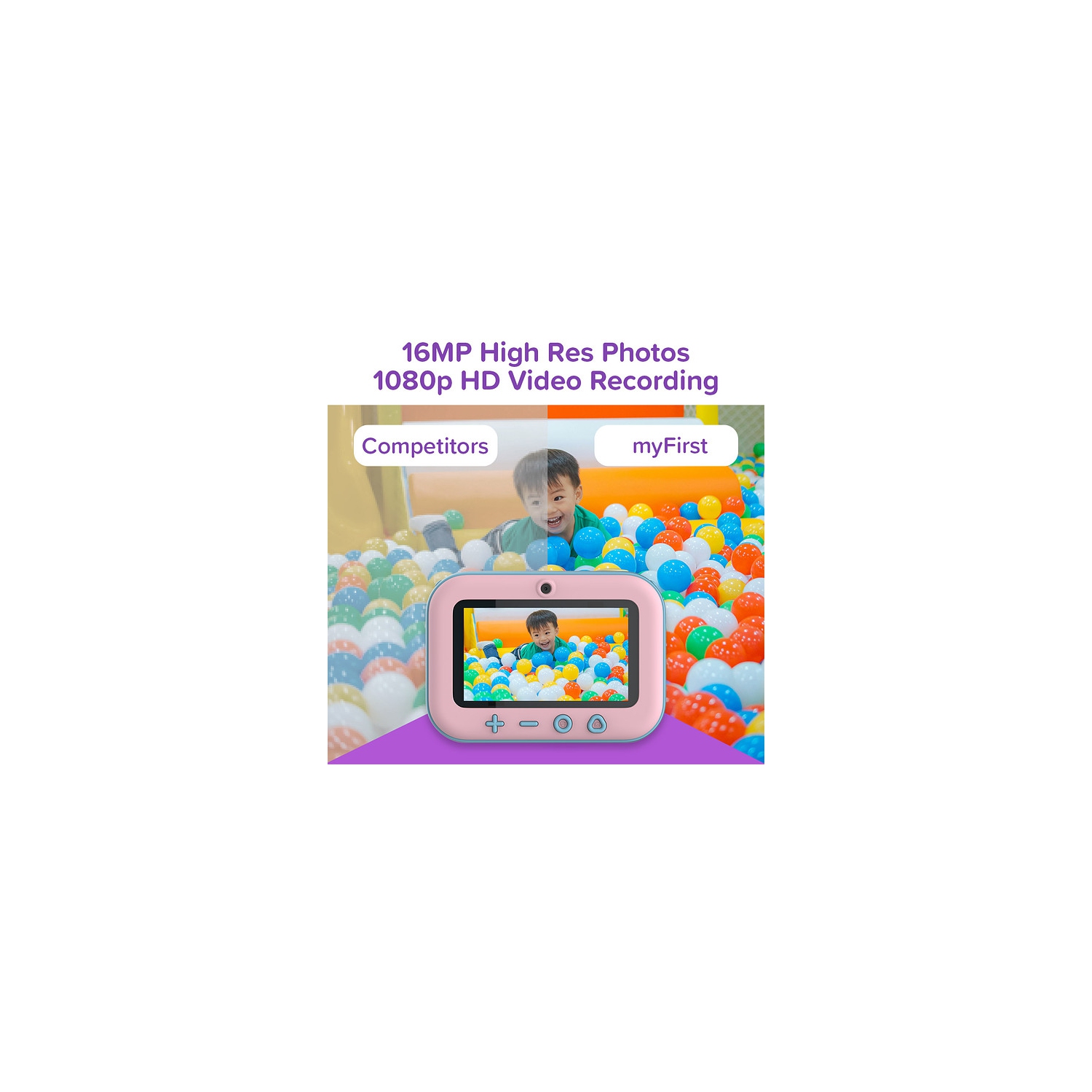 New myFirst Camera Insta 20 - Instant Print Digital Camera for Kids with 16MP Photos, Video 1080P, Selfie Lens, Thermal Printing No Ink, MicroSD Card