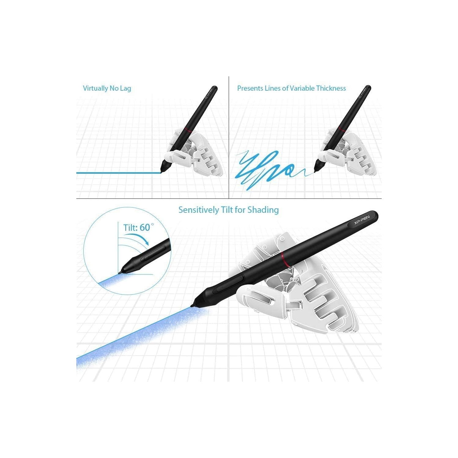 Moniteur de dessin graphique XP-PEN Artist 15,6 Pro 15,6-pouces avec fonction d'inclinaison, cadran rouge et sensibilité à la pression 8192