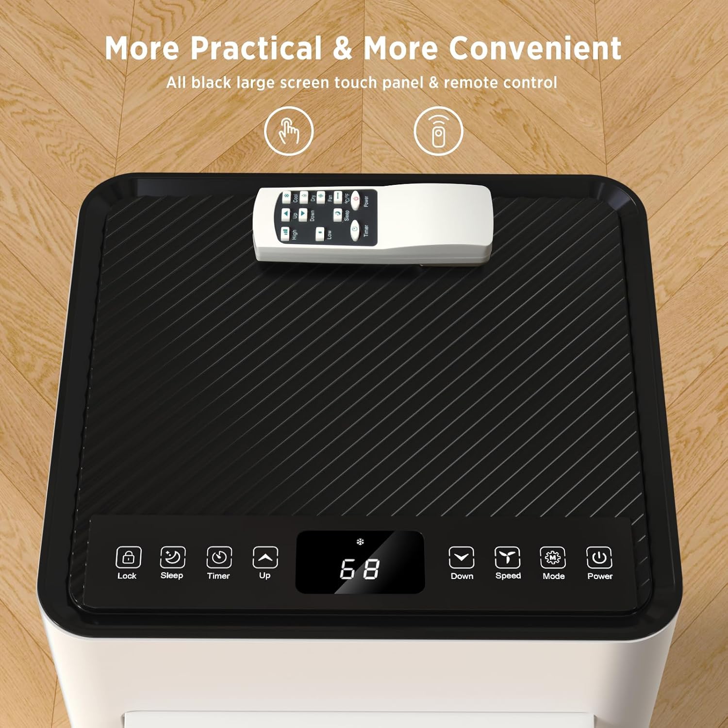 ZAFRO 8,000 BTU Portable Air Conditioners Cool Up to 350 Sq.Ft, 4 Modes Portable AC with Remote Control/Large LED Display/24Hrs Timer/Installation