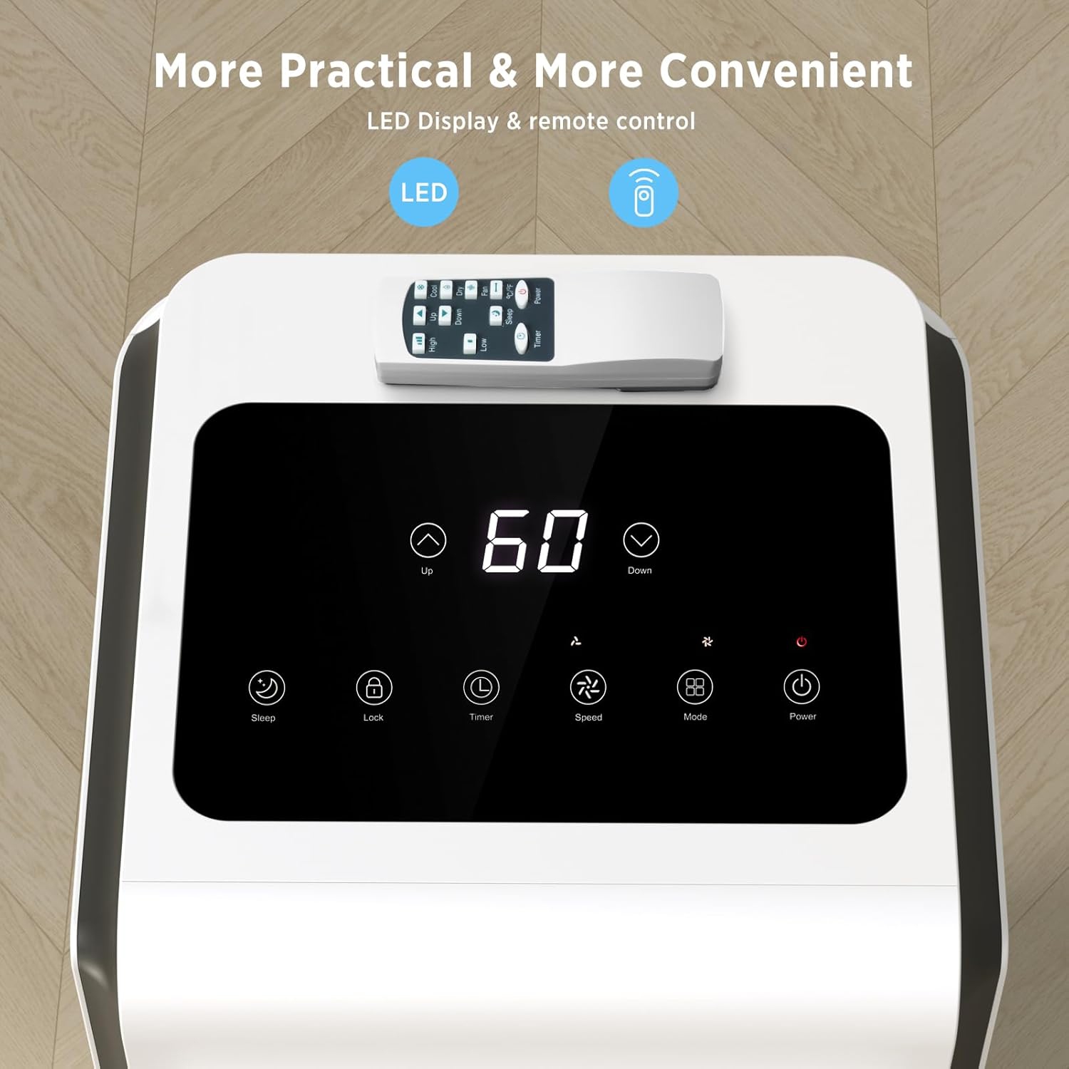 ZAFRO 8,000 BTU Portable Air Conditioners Cool Up to 350 Sq.Ft, Portable AC with Cool/Dehumidifier/Fan/Sleep Modes, Remote, 24Hrs Timer, Installation