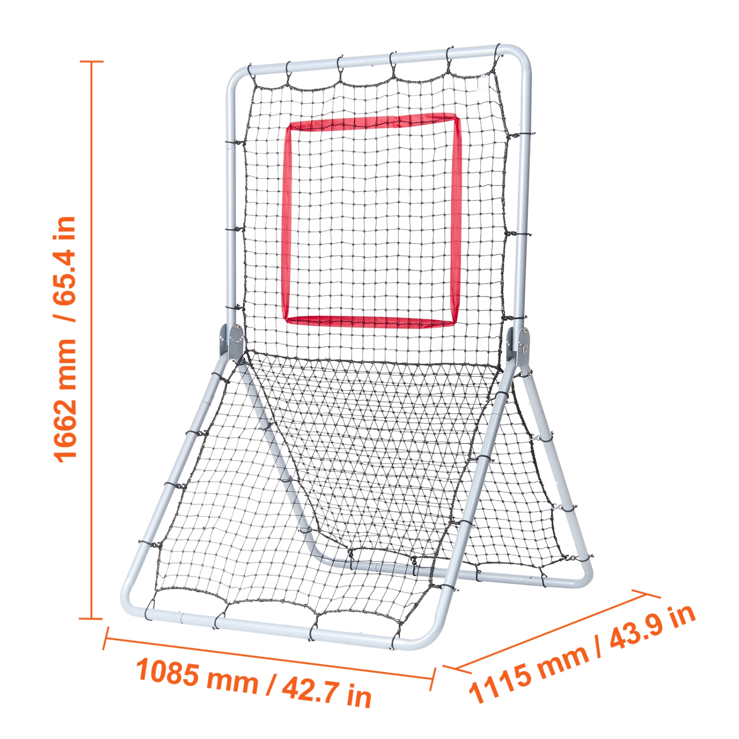 VEVOR 3.5 x 6 ft Baseball And Softball Rebounder Net,PitchBack Baseball and Softball Pitchback Net, Fielding Trainer, Bounce Back Net for