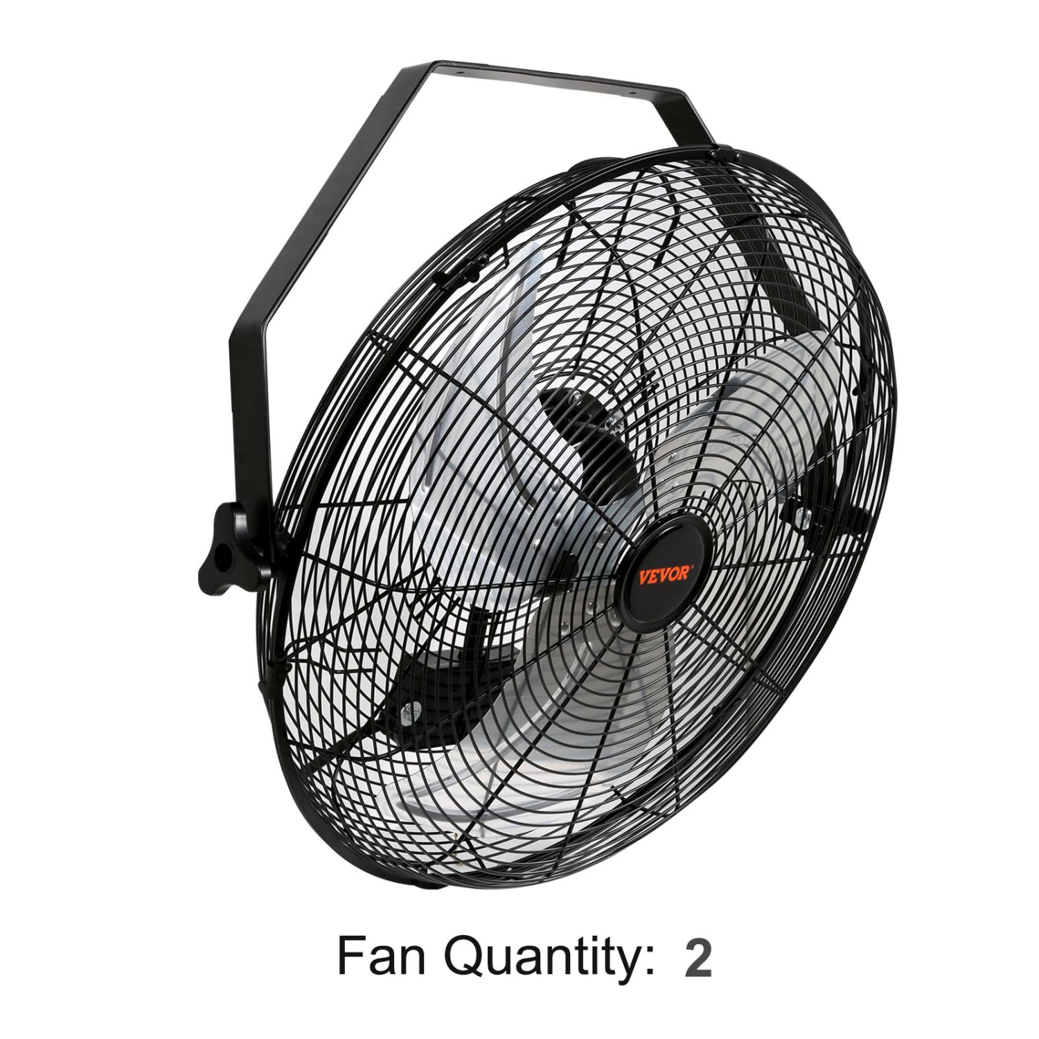 VEVOR 2 PCS 18 inch Wall Mount Fan, Manual 360-Degree Tilt Adjustment, 3-speed High Velocity Max. 4000 CFM Industrial Wall Fan for Indoor,