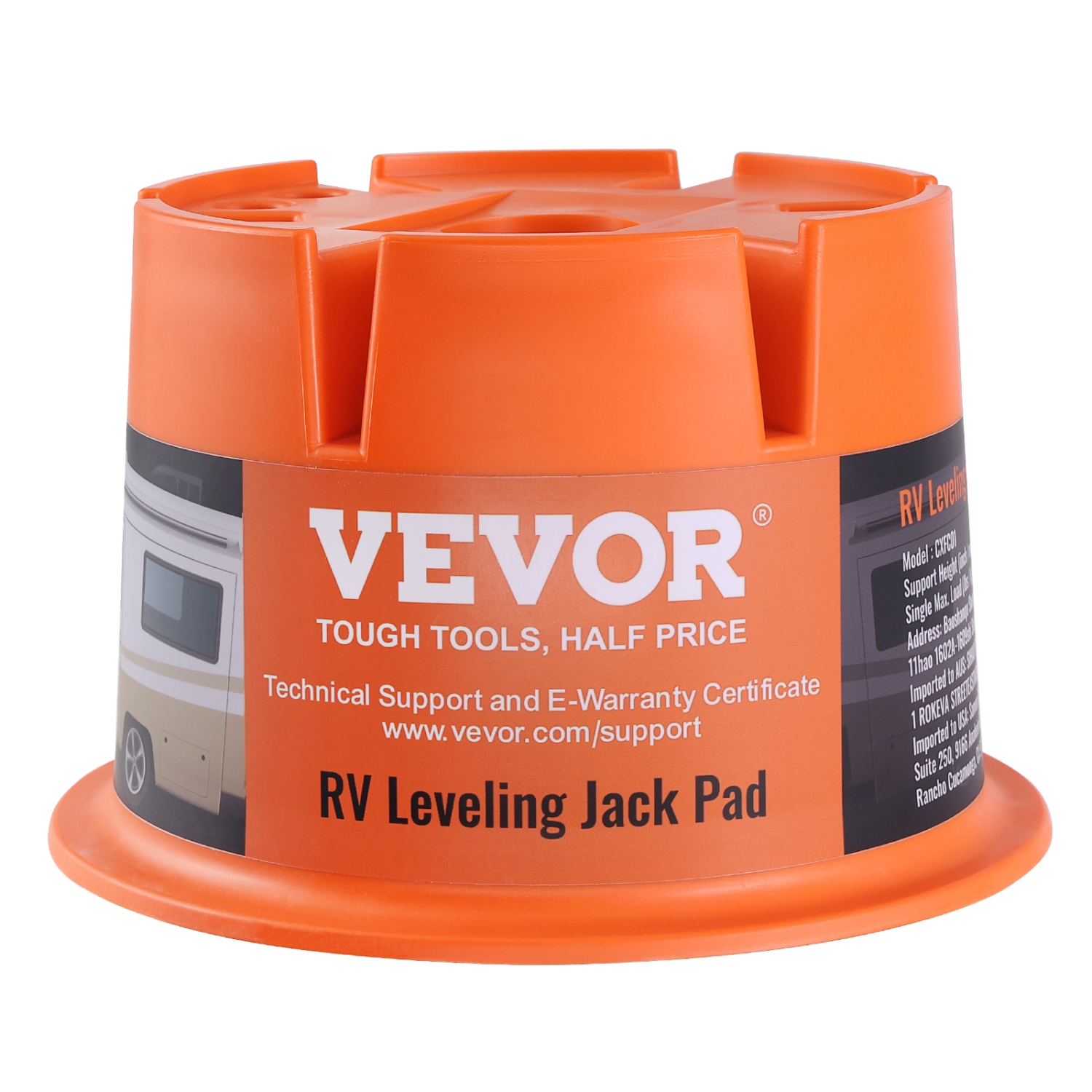 VEVOR 2000 lbs Trailer Jack Block,RV Leveling Block, High-quality Polypropylene RV Camper Stabilizer Blocks, RV Travel Accessories Use for Any Tongue