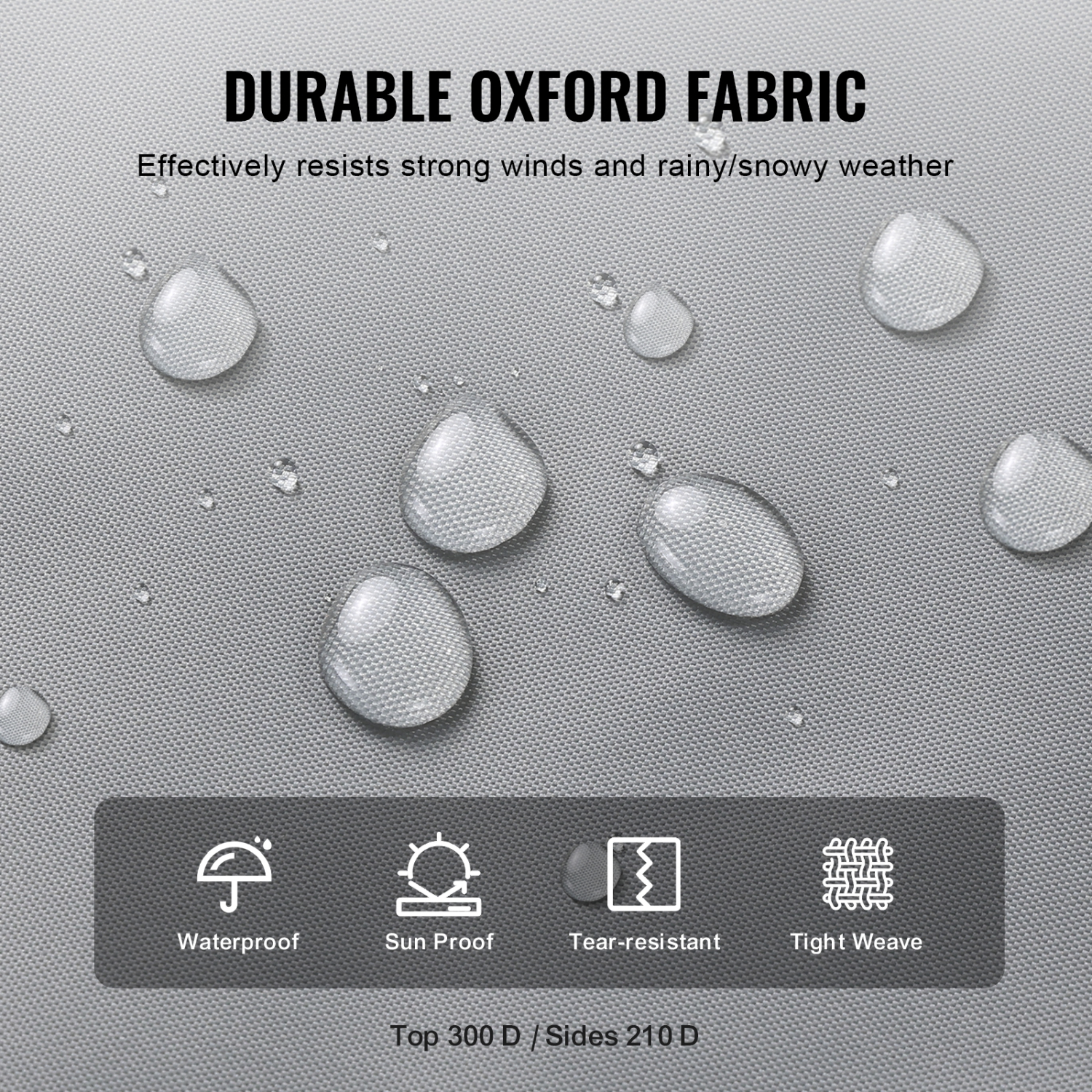 VEVOR 28-31 ft Travel Trailer Cover, Class A RV Cover, Top 300D Oxford Fabric Camper Cover, Waterproof, Windproof and Rip-Stop, with Storage Bag,