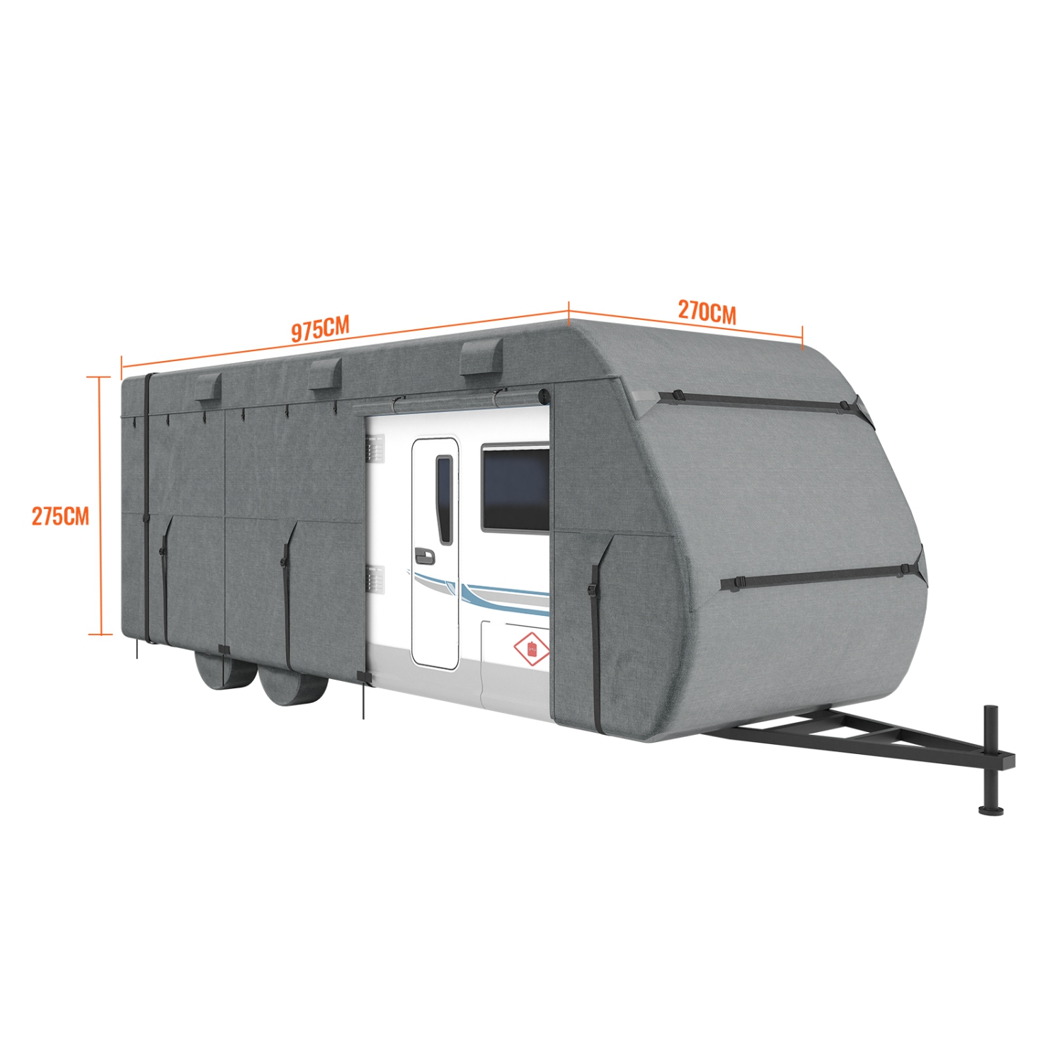 VEVOR 28-31 ft Travel Trailer Cover, Class A RV Cover, Top 300D Oxford Fabric Camper Cover, Waterproof, Windproof and Rip-Stop, with Storage Bag,