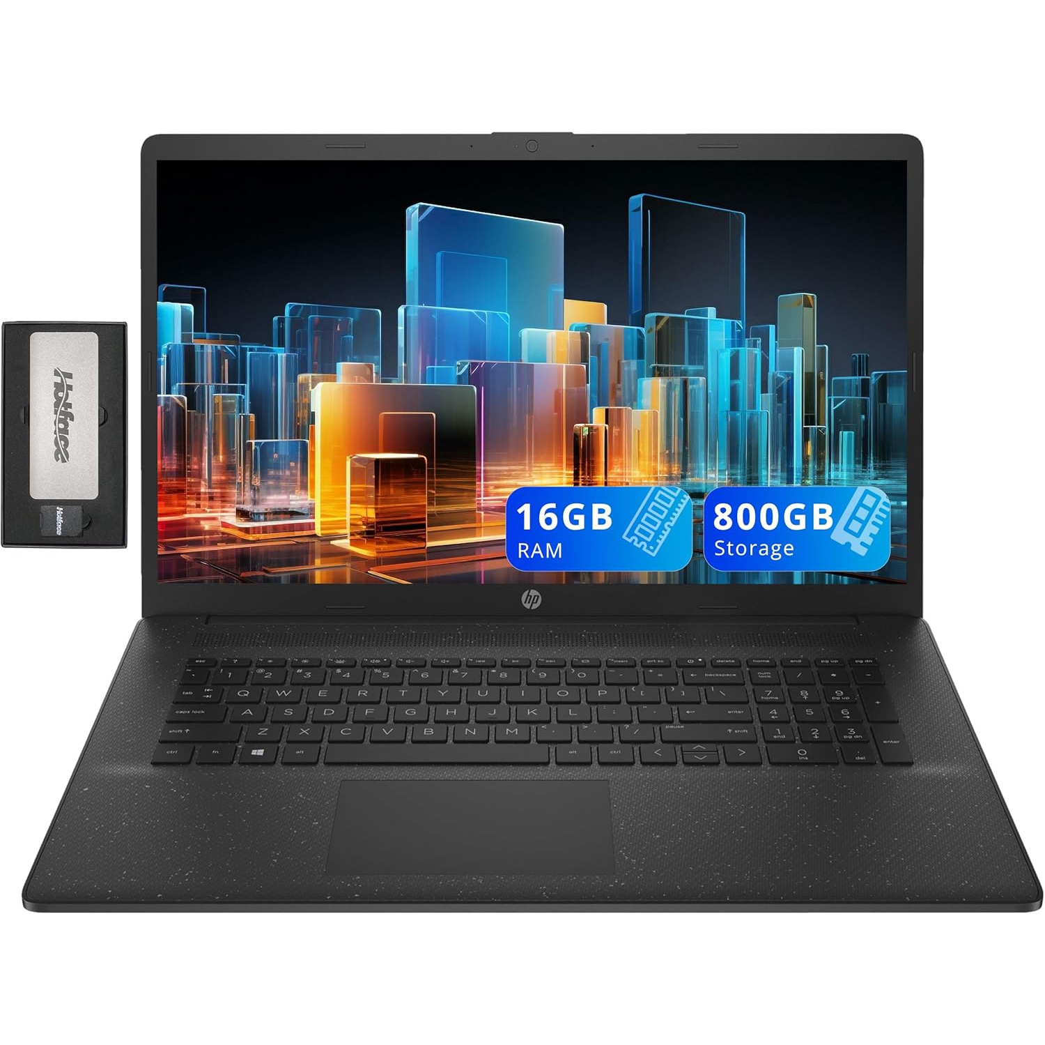 HP 17.3" HD+ Laptop, Intel i5-1334U,800GB Storage(512GB SSD+288GB Docking Station Set),16GB RAM, Intel Iris Xe Graphics, Number Pad, Wi-Fi 6, 720p HD Camera, Win 11, Jet Black