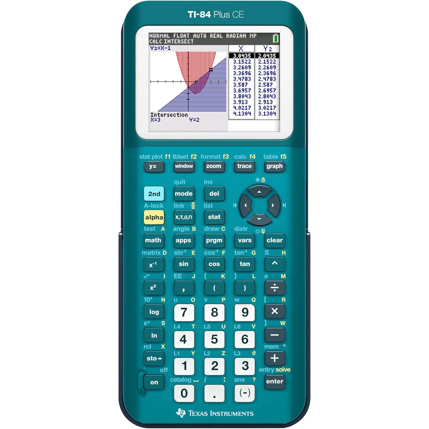 Texas Instruments – Calculatrice graphique couleur TI-84 Plus CE, sarcelle