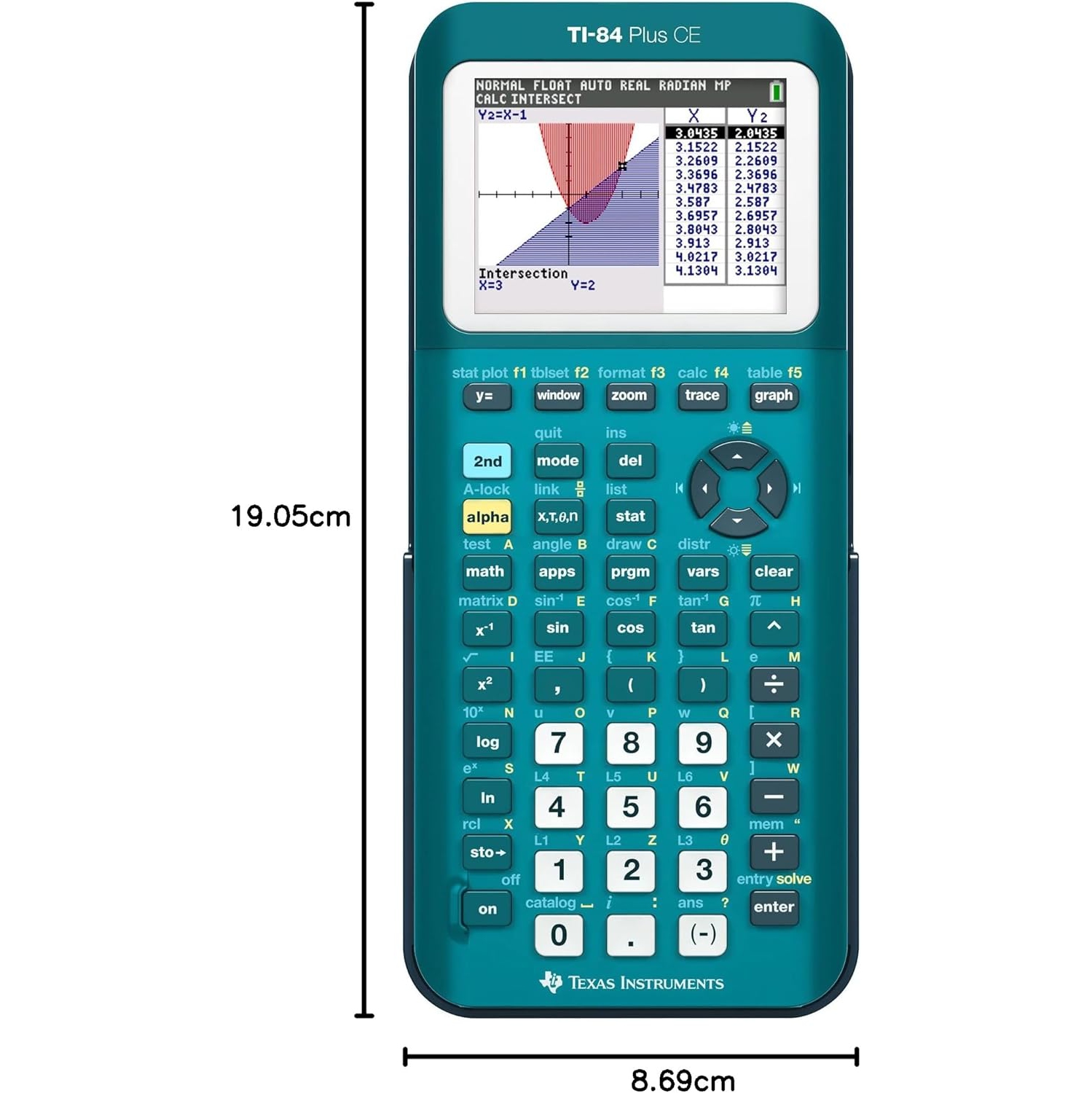 Texas Instruments – Calculatrice graphique couleur TI-84 Plus CE, sarcelle