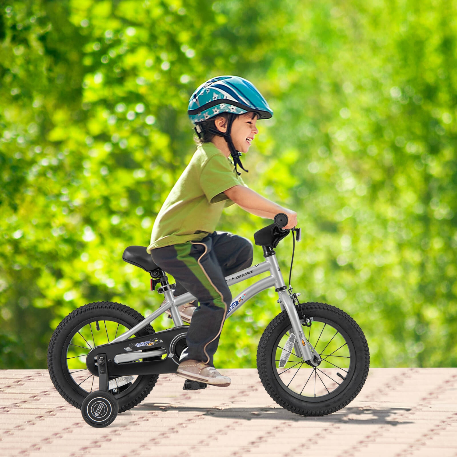 Costway 14-Inch Kid's Bike for 3-5 Years Old with Adjustable Saddle & Anti-slip Handlebar