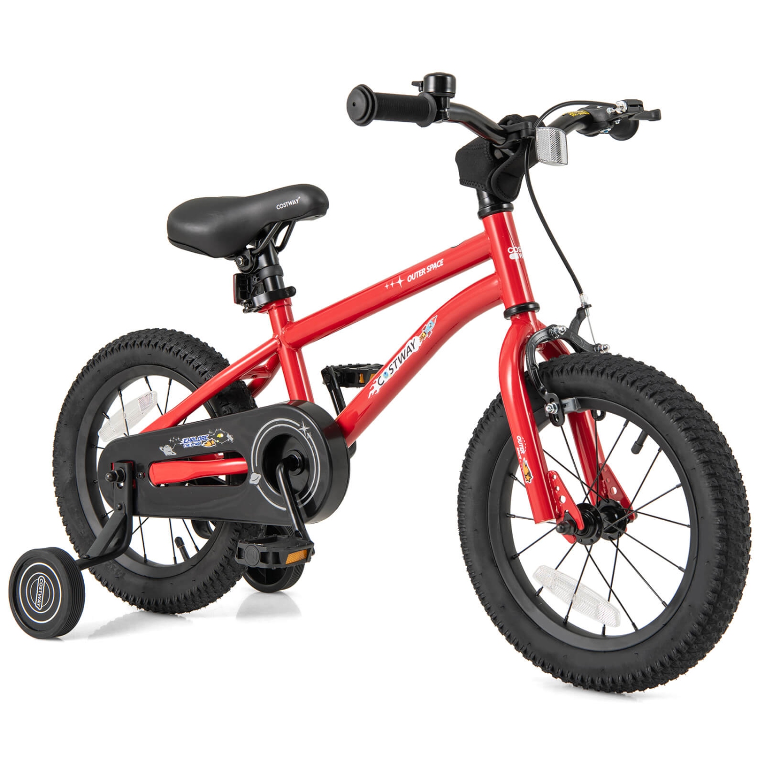 Costway 14-Inch Kid's Bike for 3-5 Years Old with Adjustable Saddle & Anti-slip Handlebar