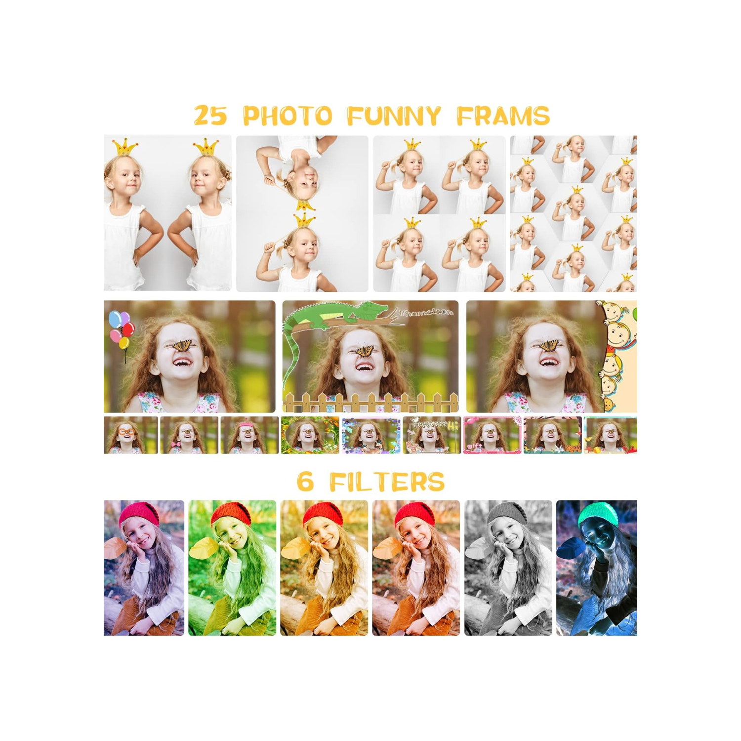 Kid Camera,ARNSSIEN Camera for Kid,2.4in IPS Screen Digital Camera,180°Flip Len Student Camera,Children Selfie Camera with Playback