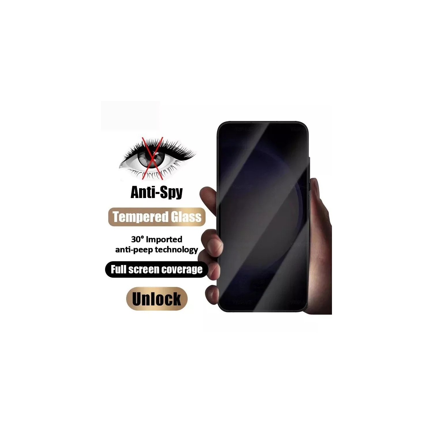 Protecteur d'écran de confidentialité pour Samsung S25 PLUS, 9H anti-espion en verre trempé privé