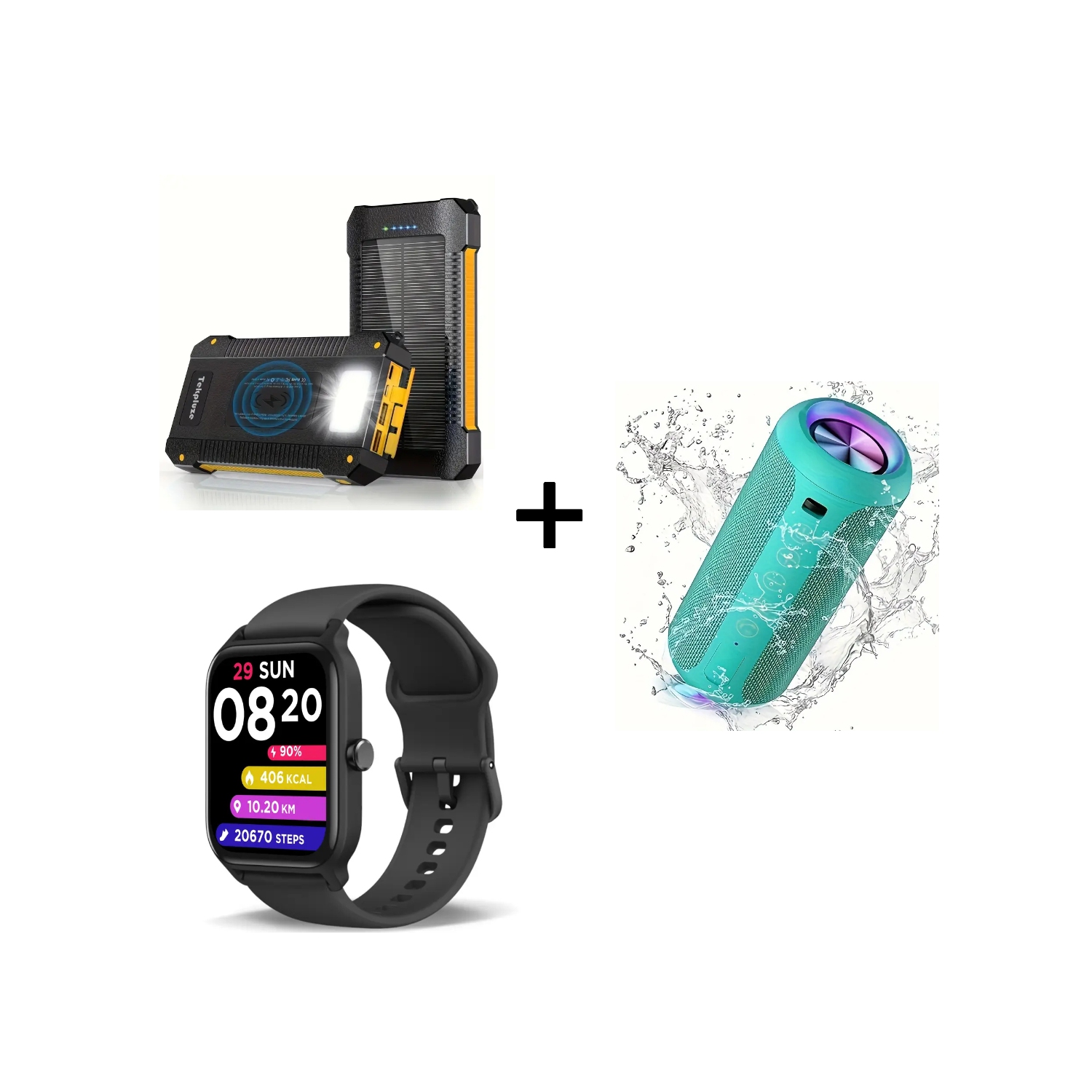 Women's Smartwatch with 100 Sports Modes, 30,000mAh Solar Power