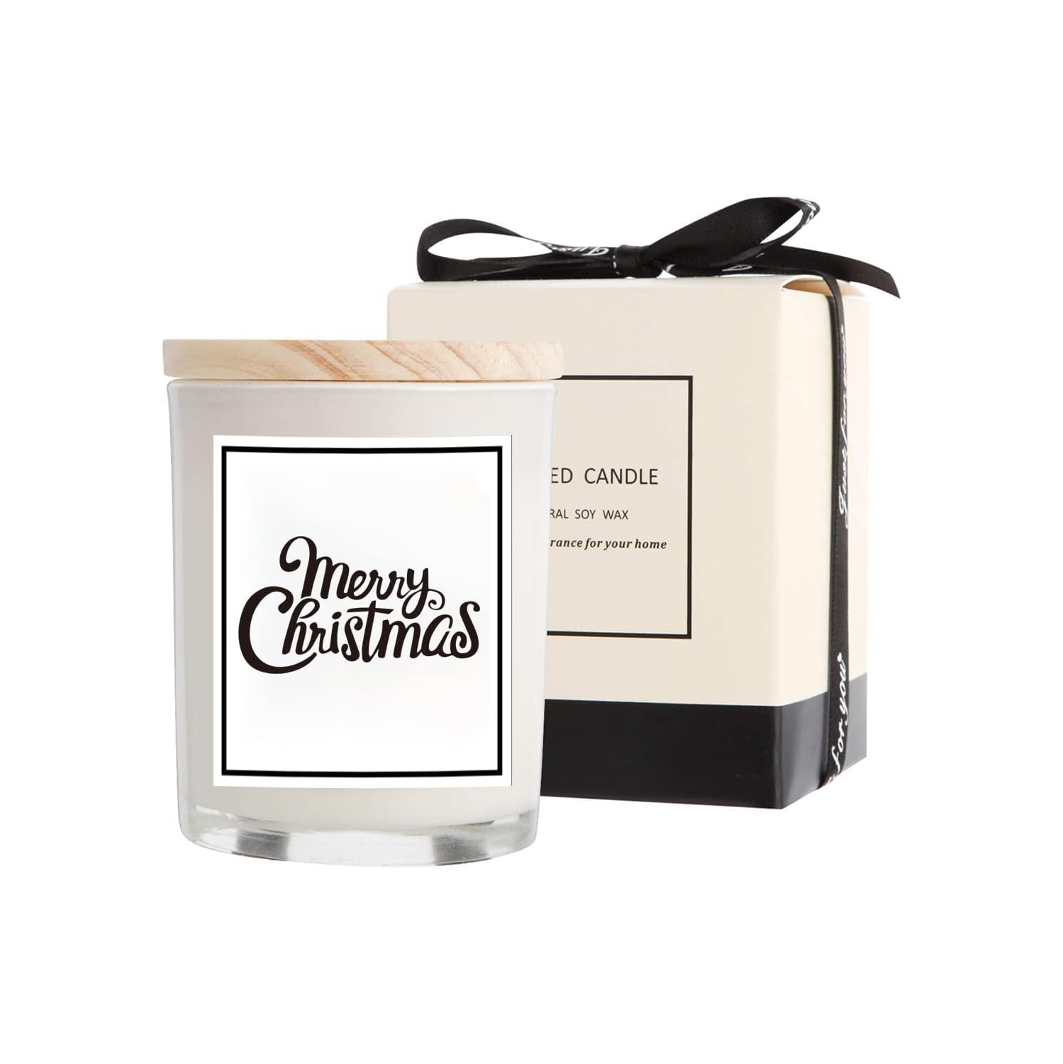 Christmas Candles - Christmas Gifts for Women Men, 100% Pure Natural Soy Wax with Plant Essential Oils, Perfect for Bath, Yoga(Vanilla Coconut)