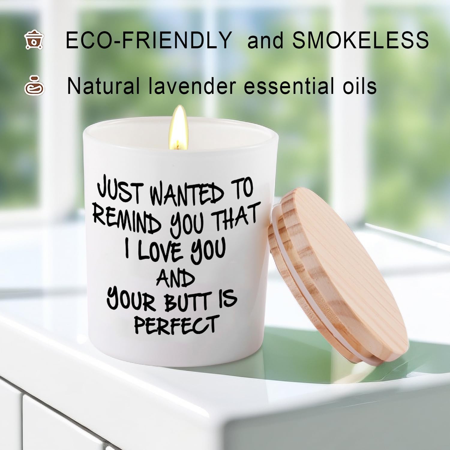Cadeaux pour son drôle Romantique unique I Love You Valentine Anniversary Christmas Birthday Cadeaux pour femme amie lavande Bougies de soya parfumées
