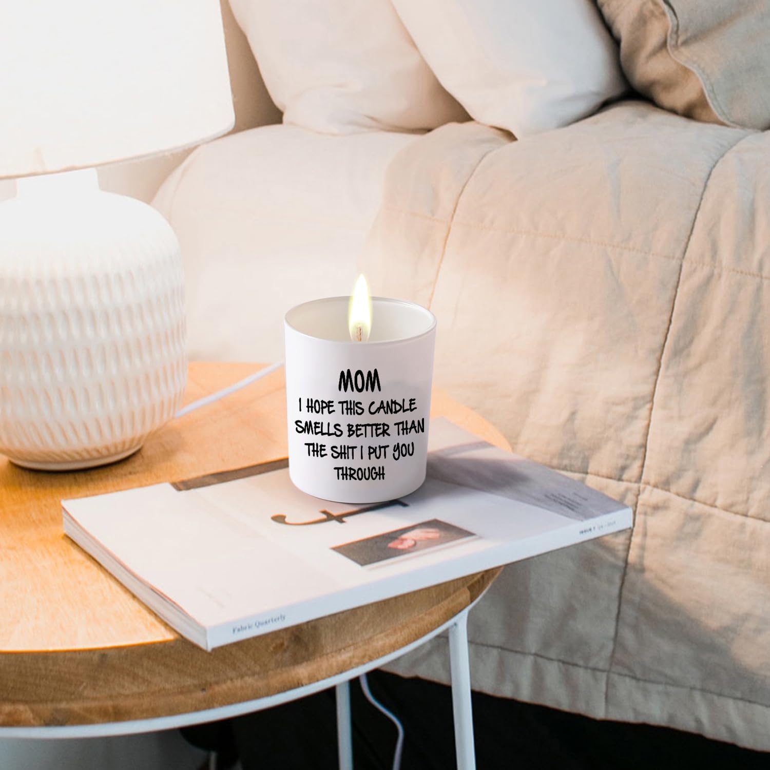 Bougies cadeaux pour maman de la fille ou du fils Funny Cool Unique Christmas Mothers Birthday Cadeaux pour maman Bougie de soya parfumée lavande I