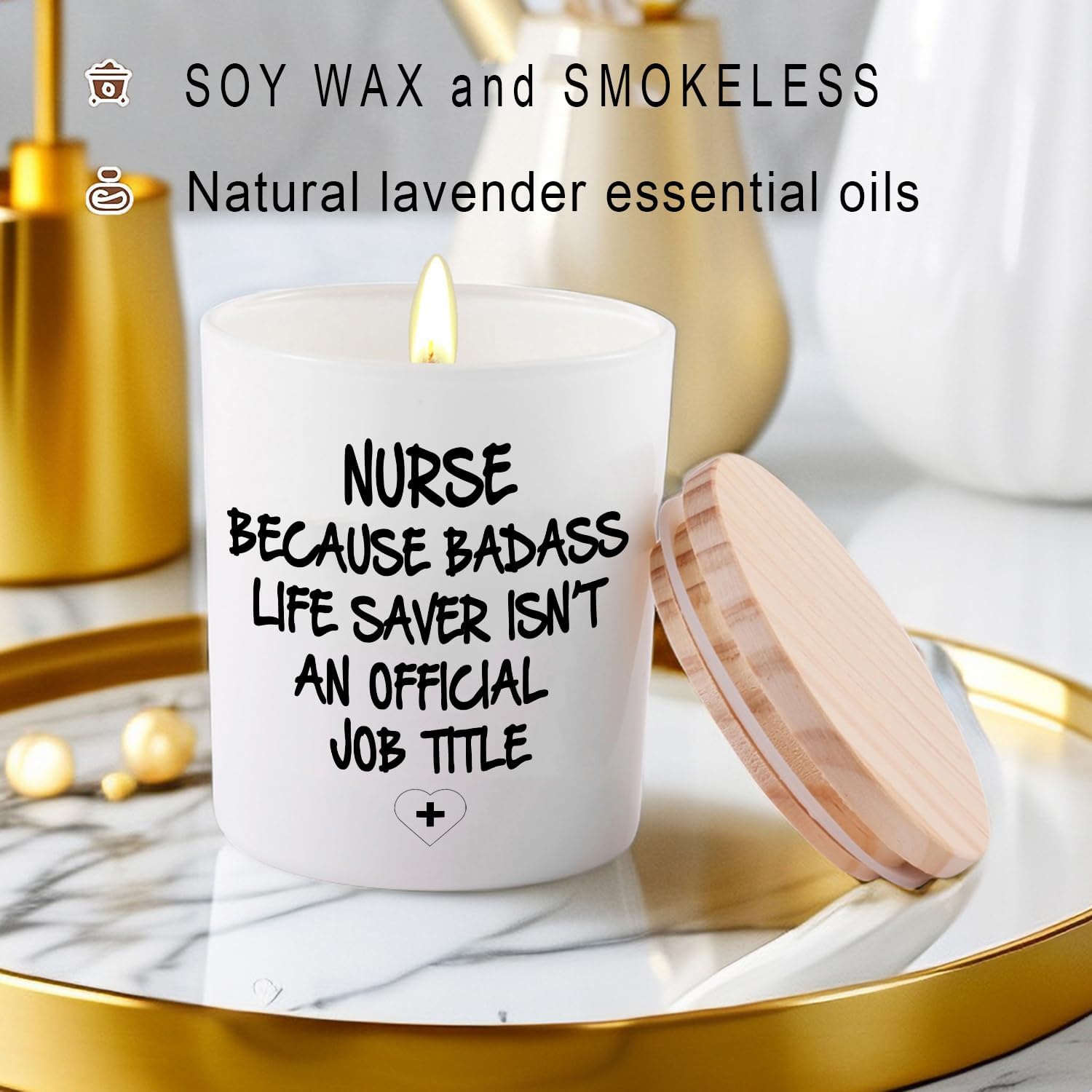 Nurse Gifts for Women Funny Unique School Nurse Practitioner Gifts for Christmas Birthday Nurse Week Appreciation Novelty Lavender Scented Soy Candles