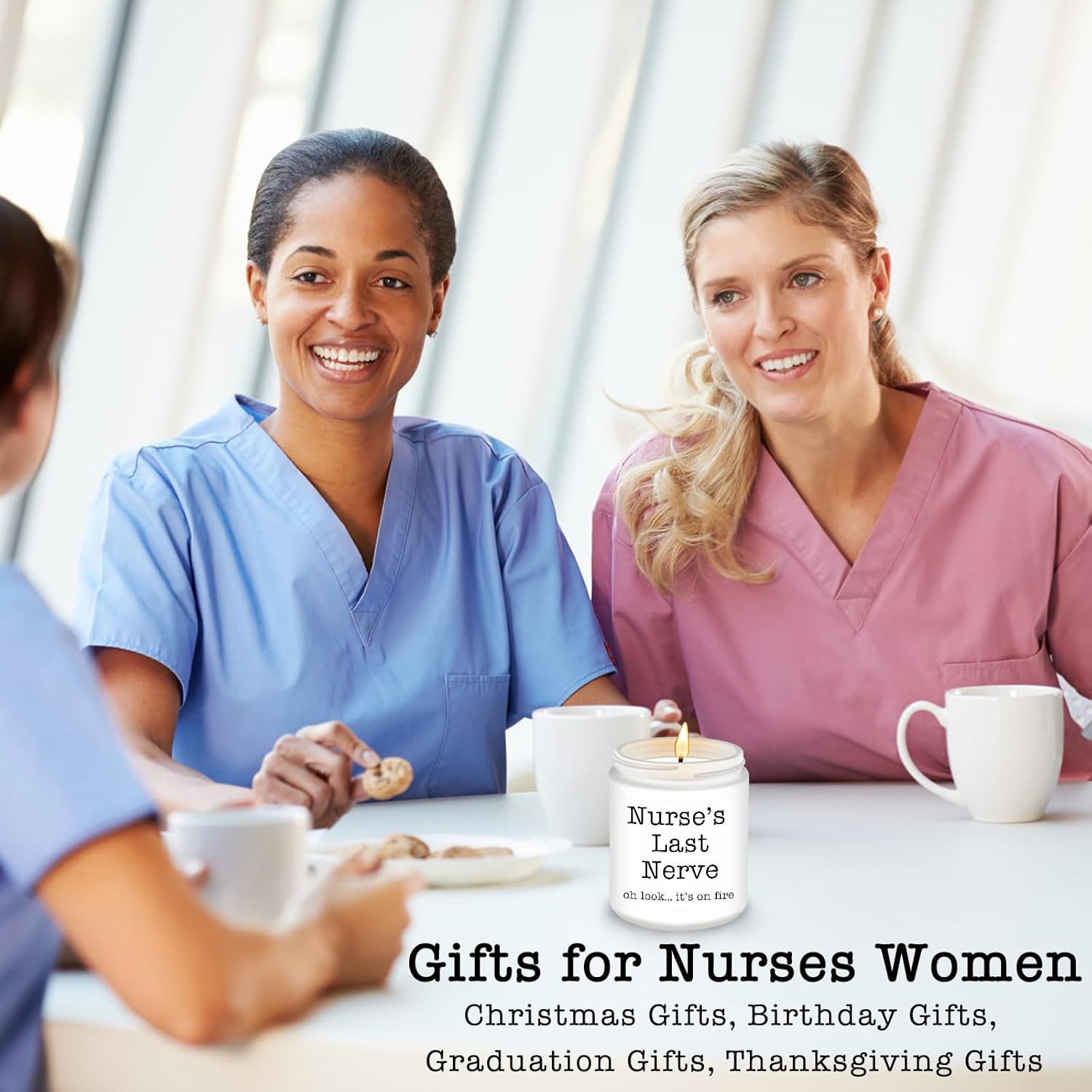 Homsolver Nurse Gifts for Women, Unique Birthday Christmas Graduation Thanksgiving Nurse Day Gift for Head Nurses, Nurse's Last Nerve Scented Candles