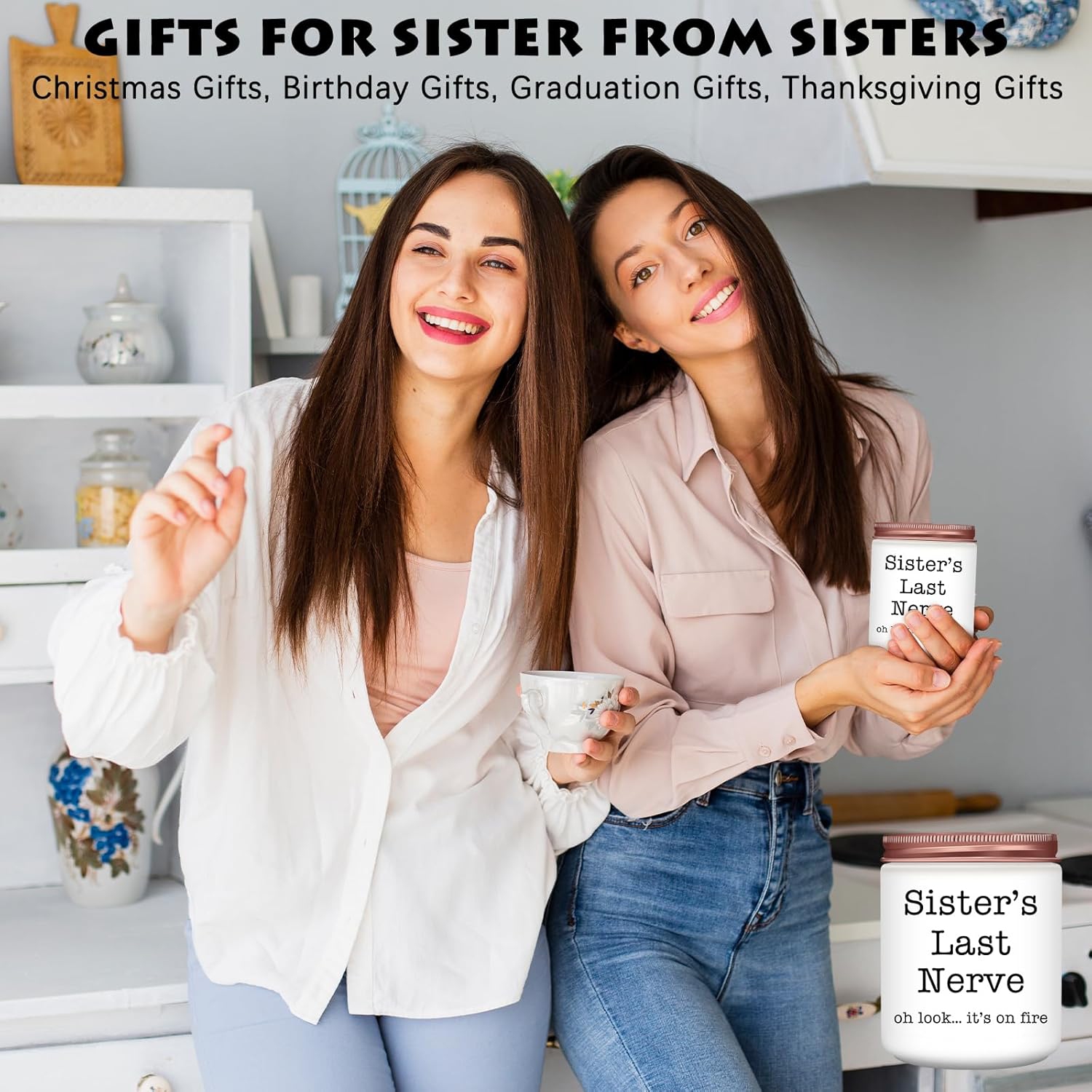 Homsolver Sister Gifts for Women, Christmas Mothers Day Birthday Gift Ideas, Female Friends Bestie in Law, Sister's Last Nerve Lavender Scented