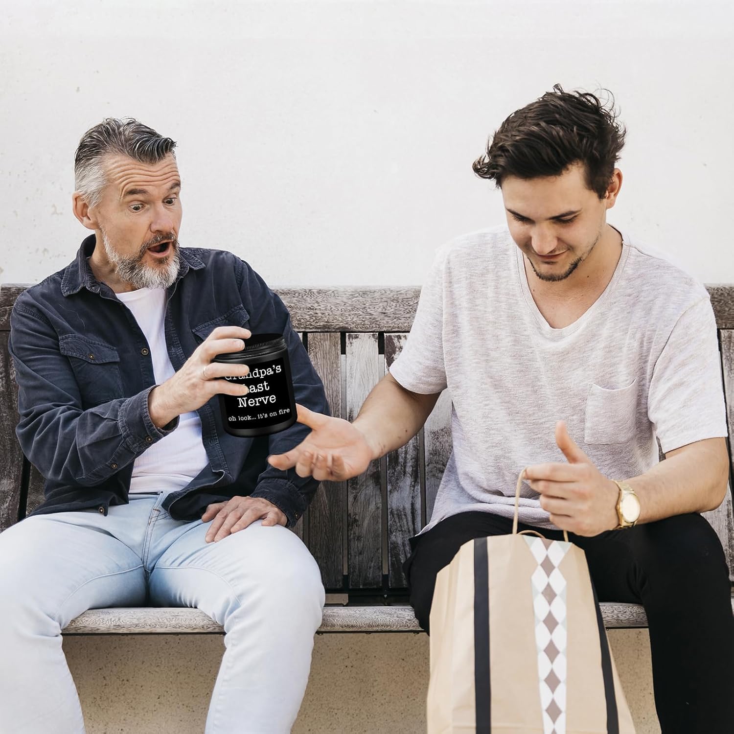 Grandpapa à domicile Cadeaux de grand-fille petit-fils, fête des Pères uniques, anniversaire, Noël, bougies de retraite, Bougie parfumée Last Nerve