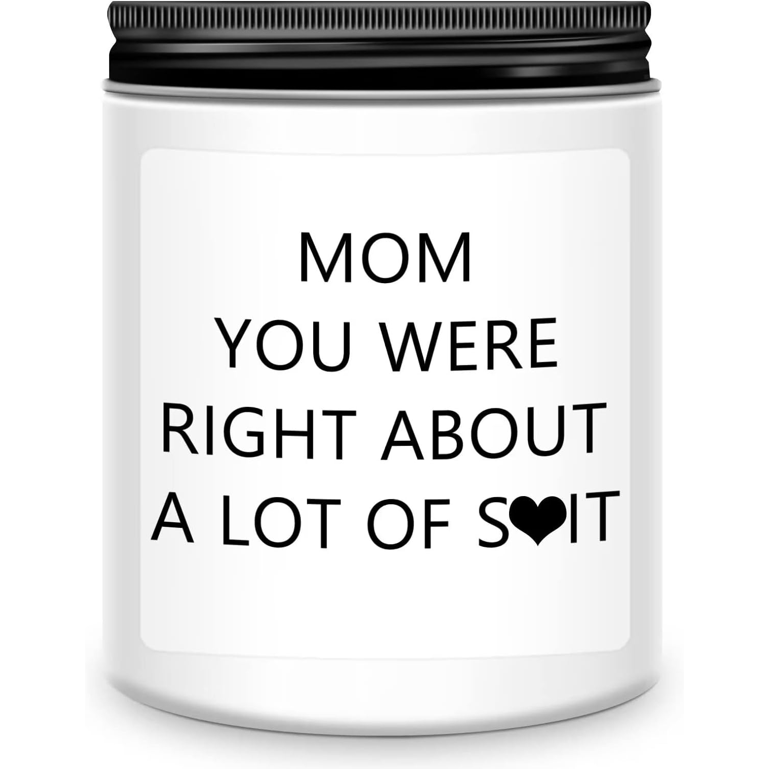 Homsolver Birthday Gifts for Mom from Daughter Son, Christmas Mothers Day Birthday Thanksgiving White Candle for Stepmother Adoptive Mother, Scented