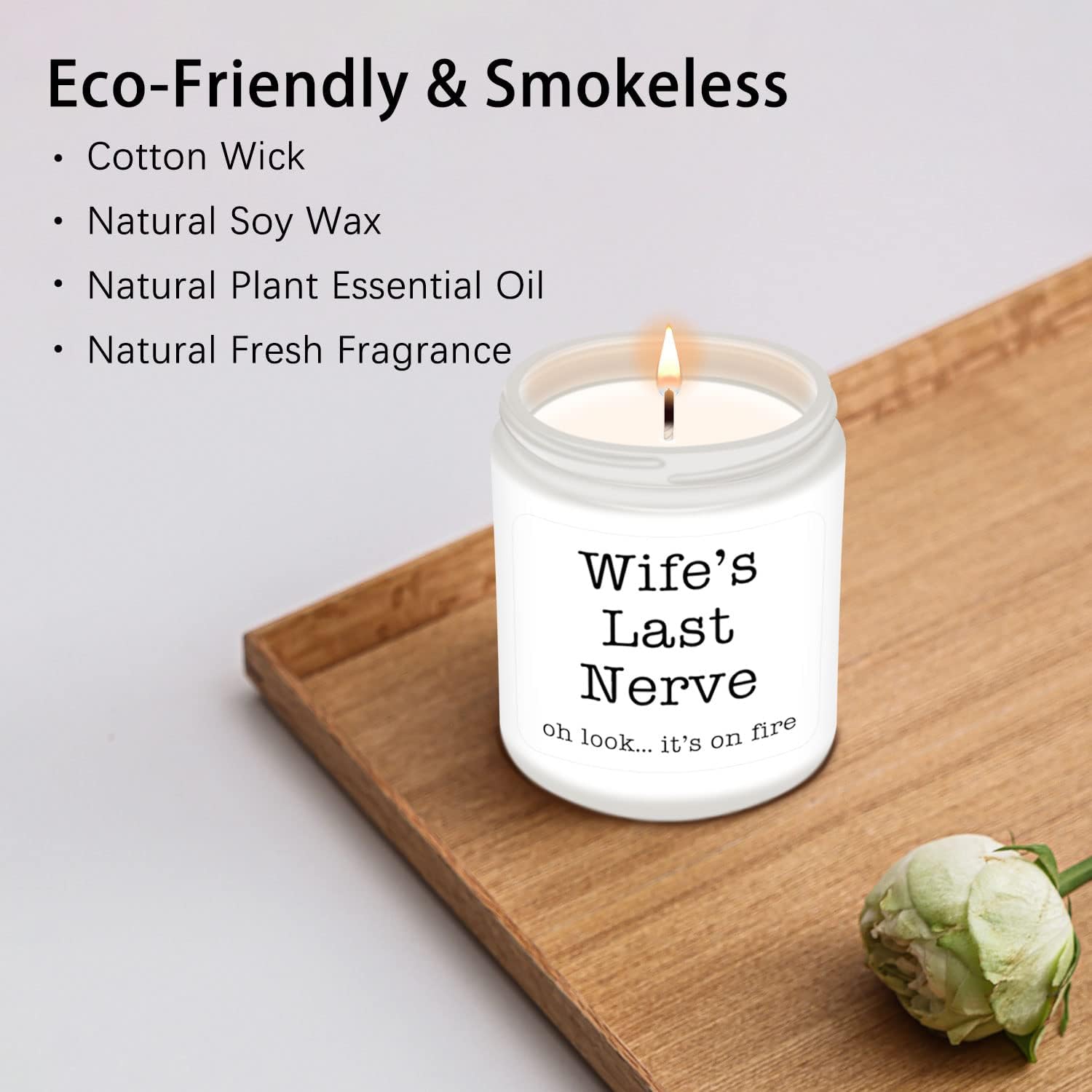 Homsolver Gifts for Wife from Husband, Funny Birthday, Christmas, Anniversary, Valentines, Romantic Lavender Scented Candles, Wife's Last Nerve