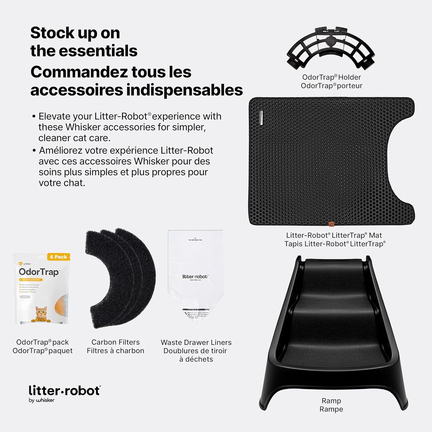 Litter-Robot 4 by Whisker, Black - Automatic, Self-Cleaning Litter Box, Includes 1 Year of WhiskerCare