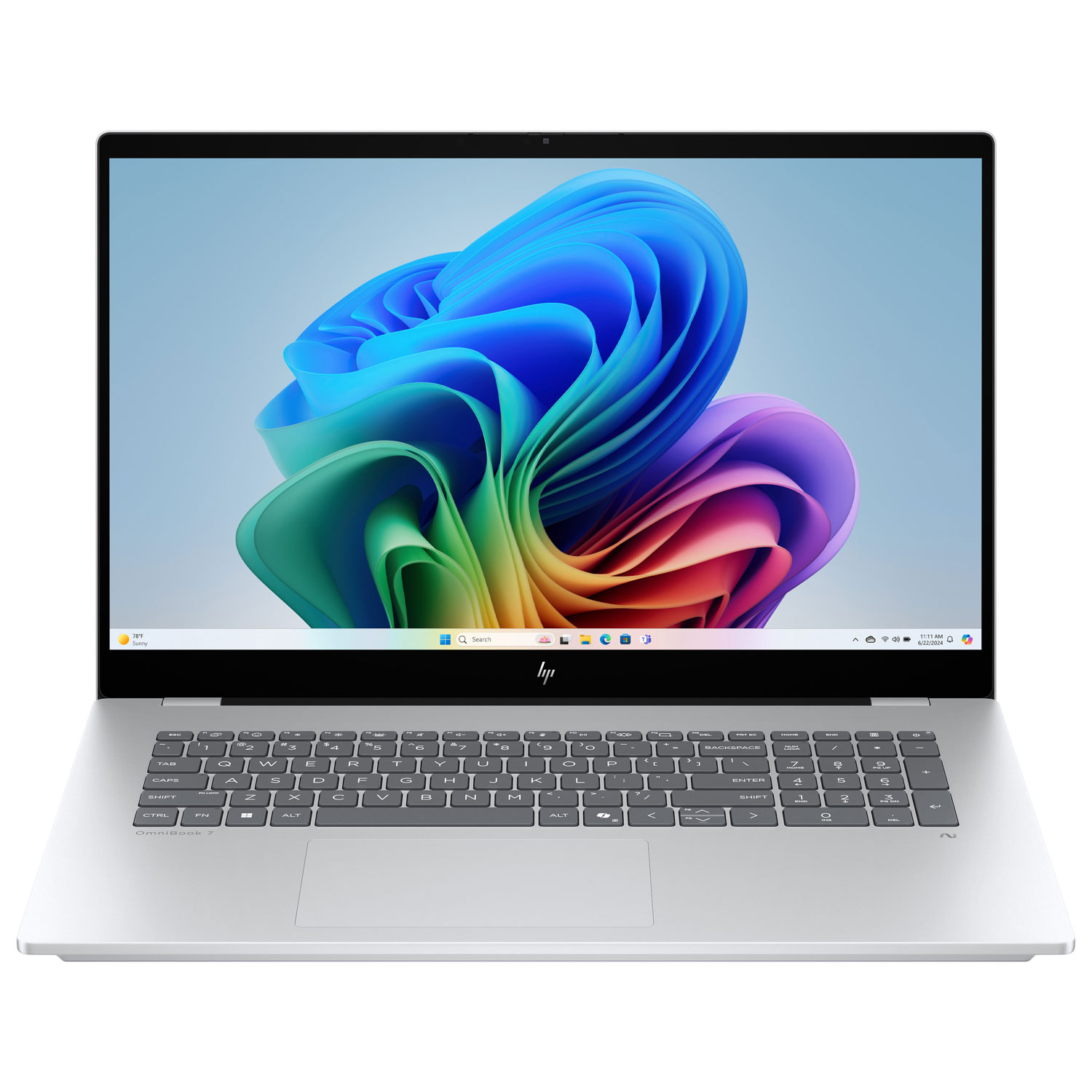 HP Omnibook 7 17" Touchscreen Laptop - Glacier Silver Aluminium