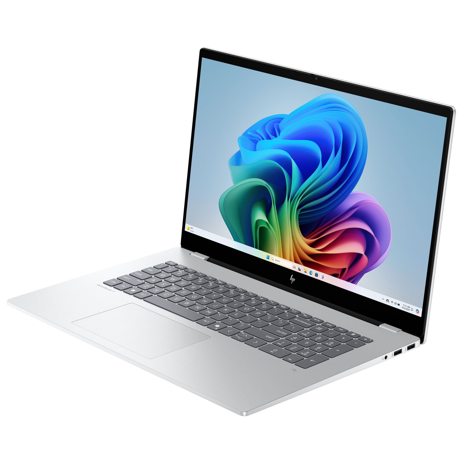 HP Omnibook 7 17" Touchscreen Laptop - Glacier Silver Aluminium