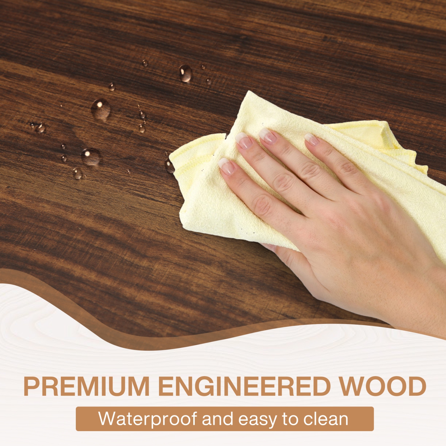 Table de salle à manger «&nbsp;Tribesigns Farmhouse&nbsp;» pour 6&nbsp;personnes, table de salle à manger rectangulaire en bois de 70,8&nbsp;po