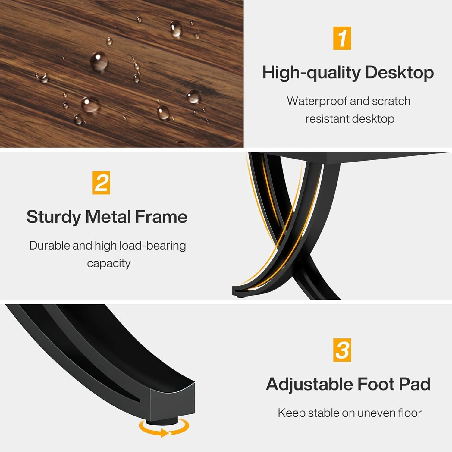 Table de salle à manger rectangulaire Tribesigns pour 6-8, grande table de salle à manger en bois 78&nbsp;po Farmhouse