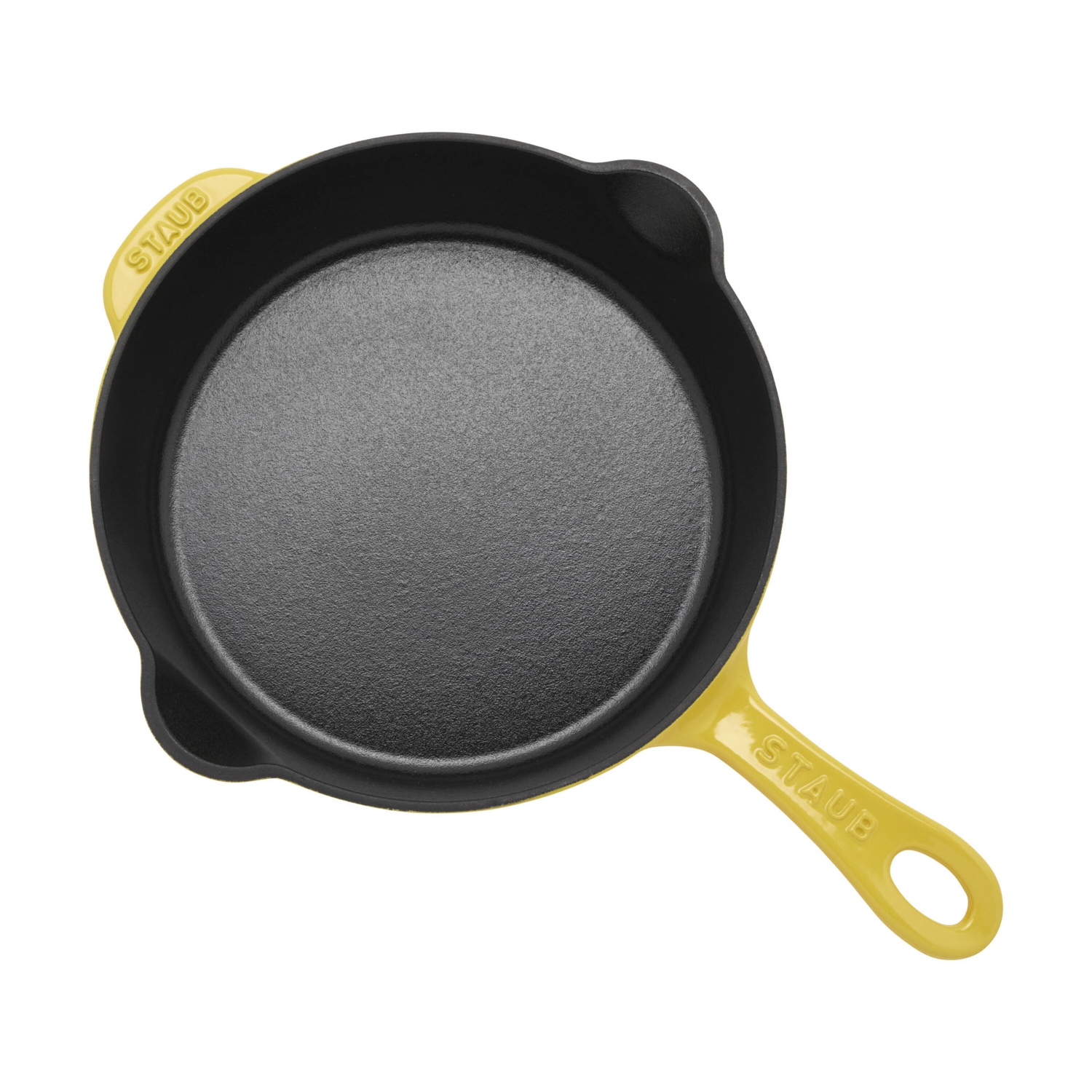 STAUB Pans 22 cm / 8.5 inch Cast Iron Traditional Deep Frypan, Citron