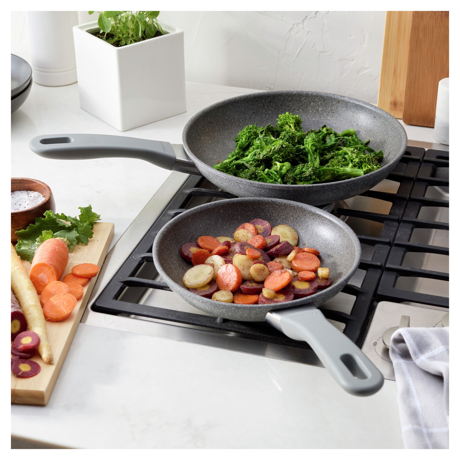 ZWILLING Parma Plus 2 Piece Aluminum Fry Pan Set