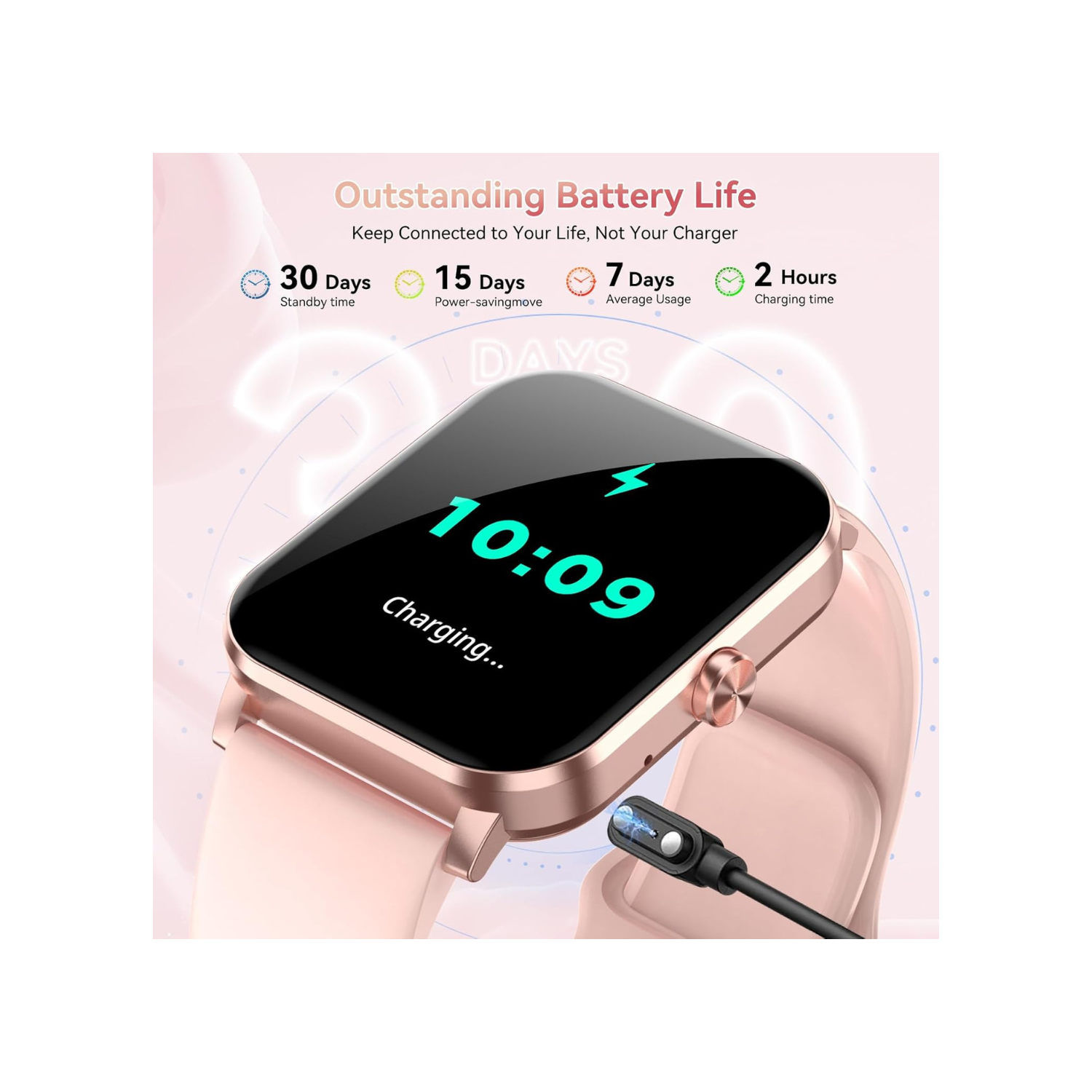 Smart Watch for Men Women with Bluetooth Call 1.85" HD Touch Screen Fitness Tracker, 120+ Sports Modes, IP68 Waterproof Fitness Watch, Heart