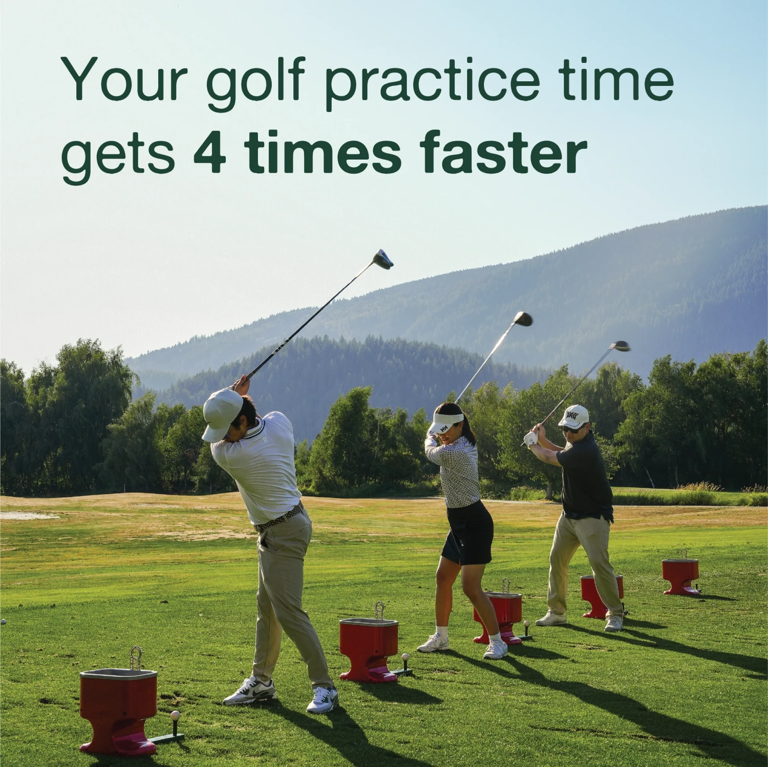 Gravity Caddy: Fully Automatic Premium Golf Ball Dispenser to Practice Indoor & Outdoor - Non-Electric Tee Up Machine - Golf Accessories for Men - No