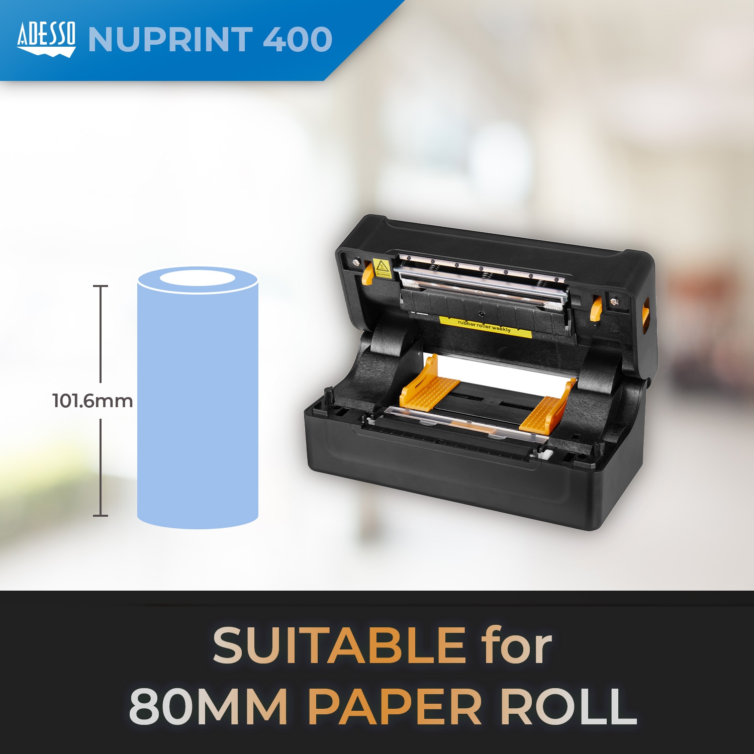 Adesso NuPrint 400 Receipt Label Thermal Printer - 4"