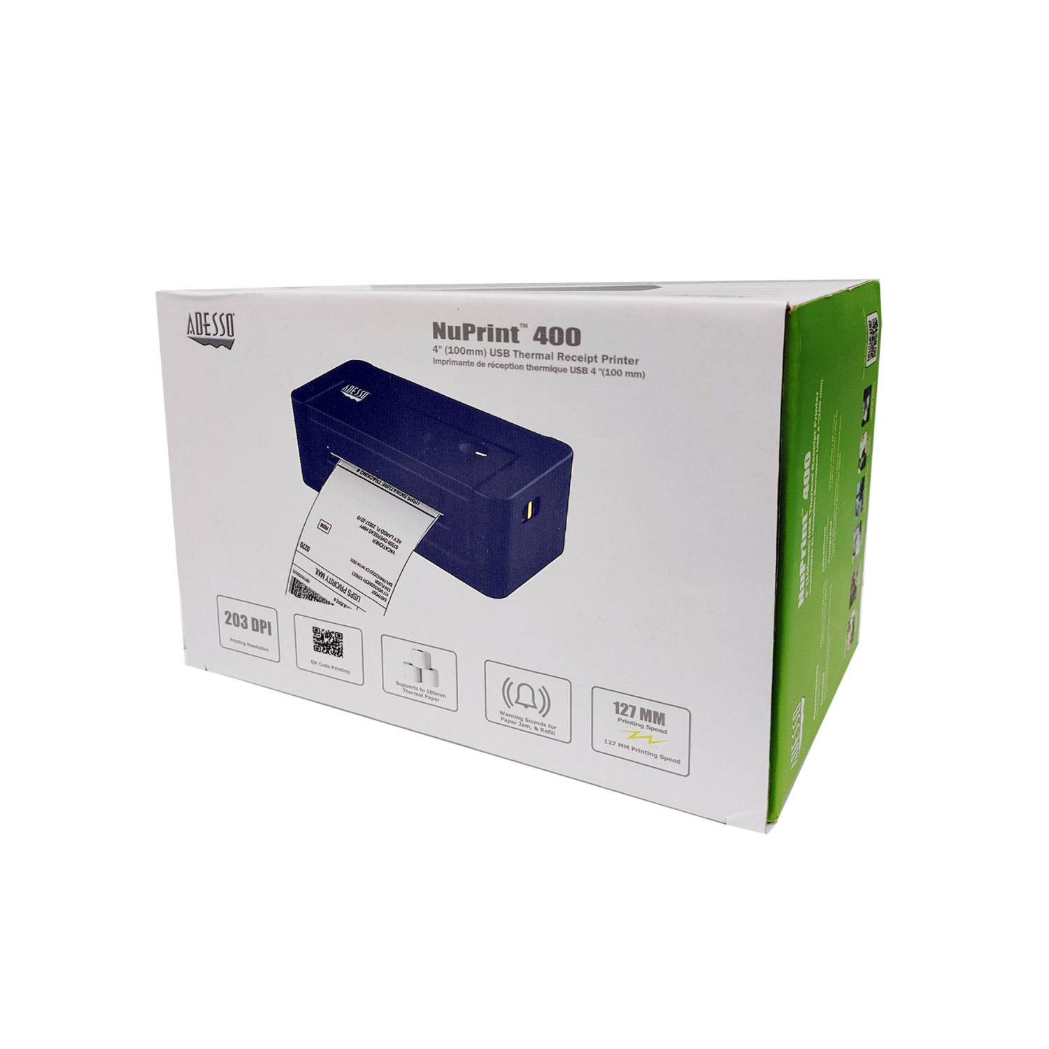 Adesso NuPrint 400 Receipt Label Thermal Printer - 4"