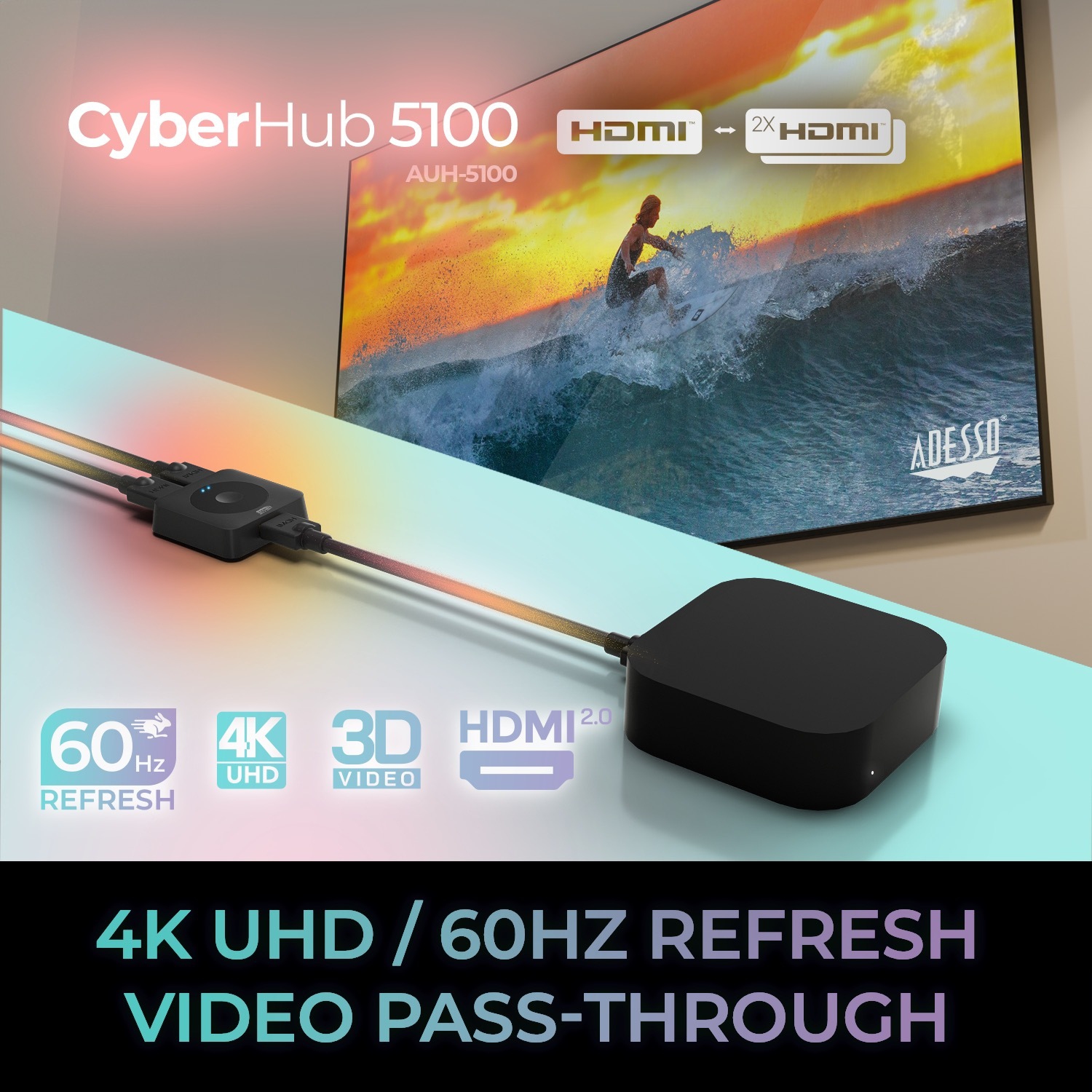 Adesso – Commutateur HDMI CyberHub 5100