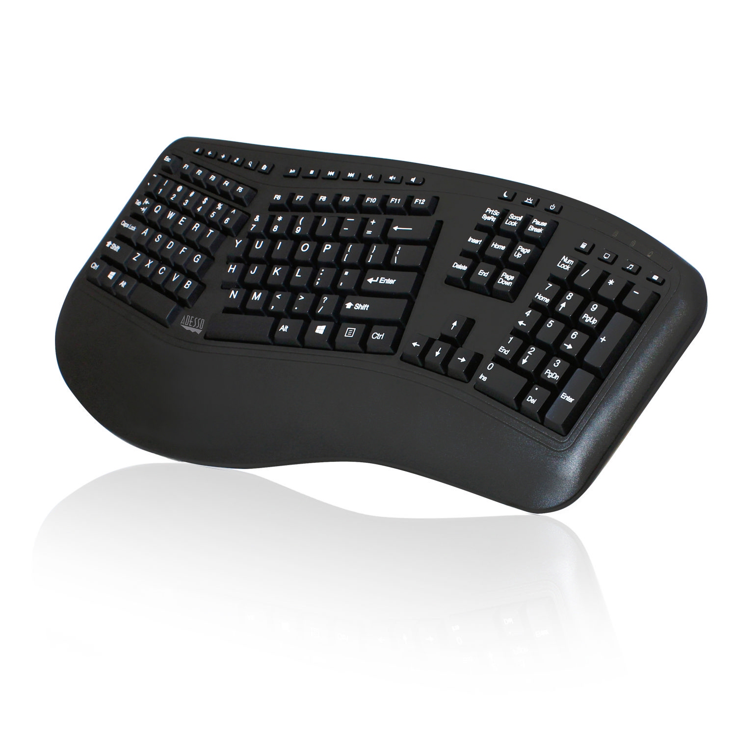 Adesso Canadian French/English Wireless Ergonomic Keyboard and Laser Mouse Combo