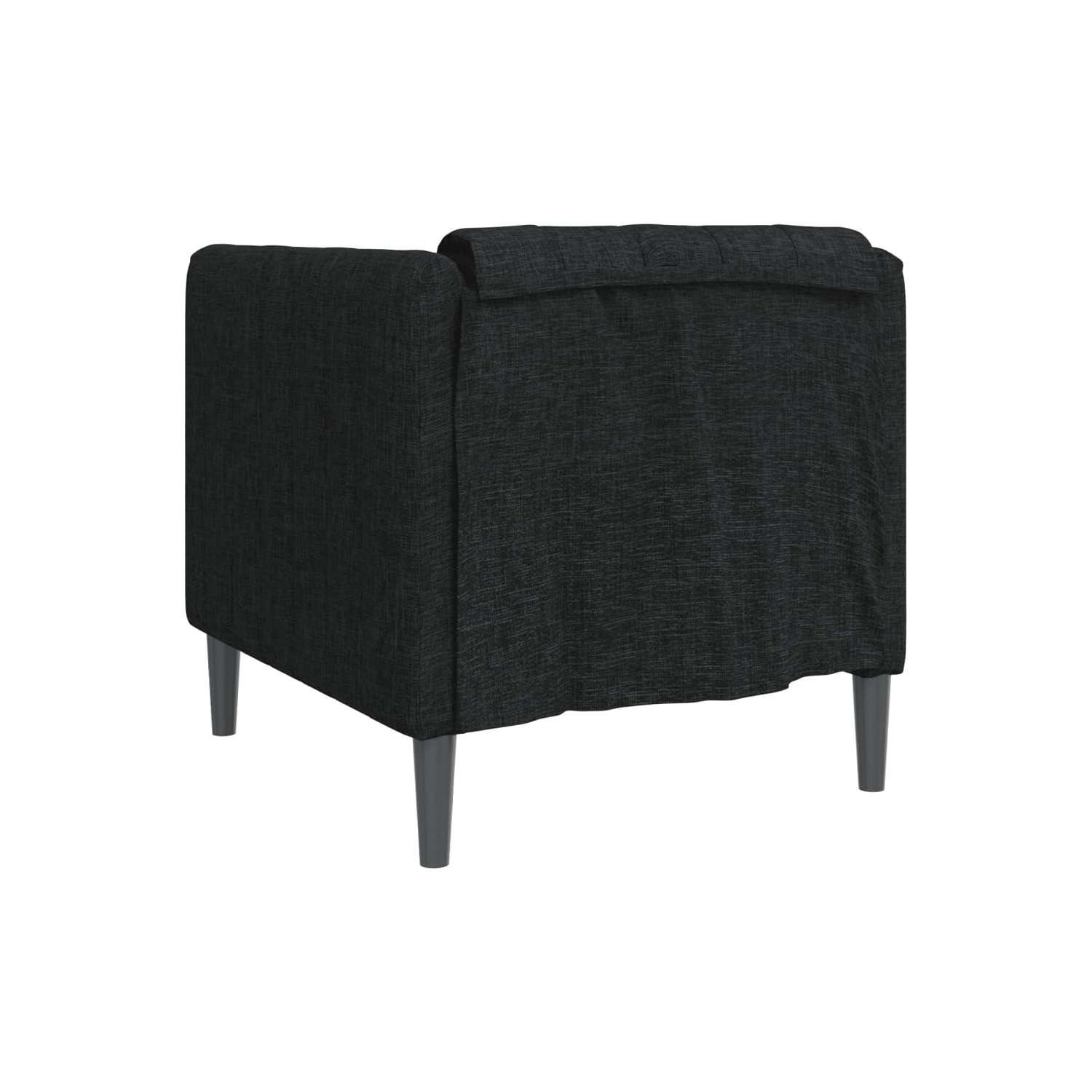 Fauteuil de sofa vidaXL en tissu noir