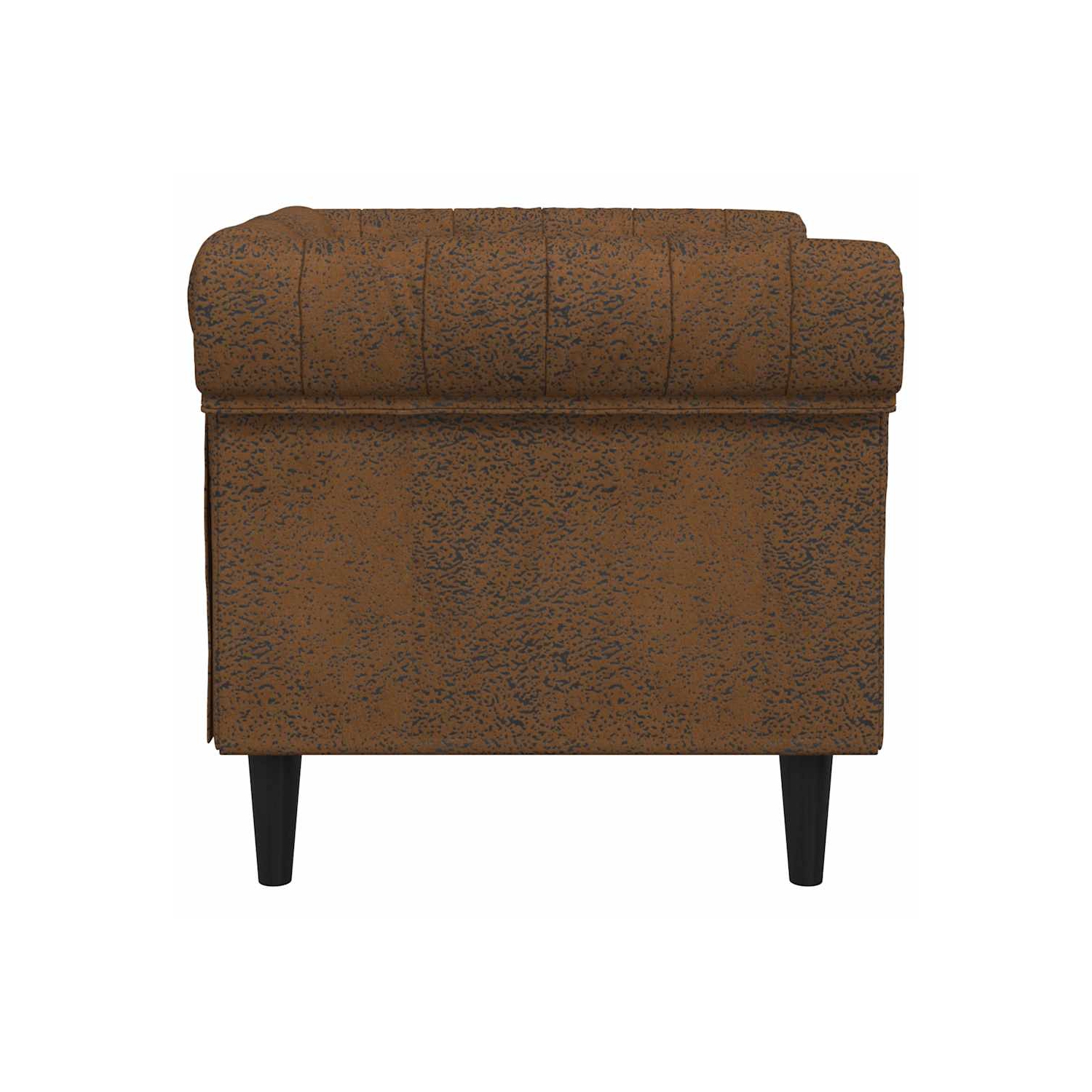 Fauteuil vidaXL Chesterfield en tissu brun