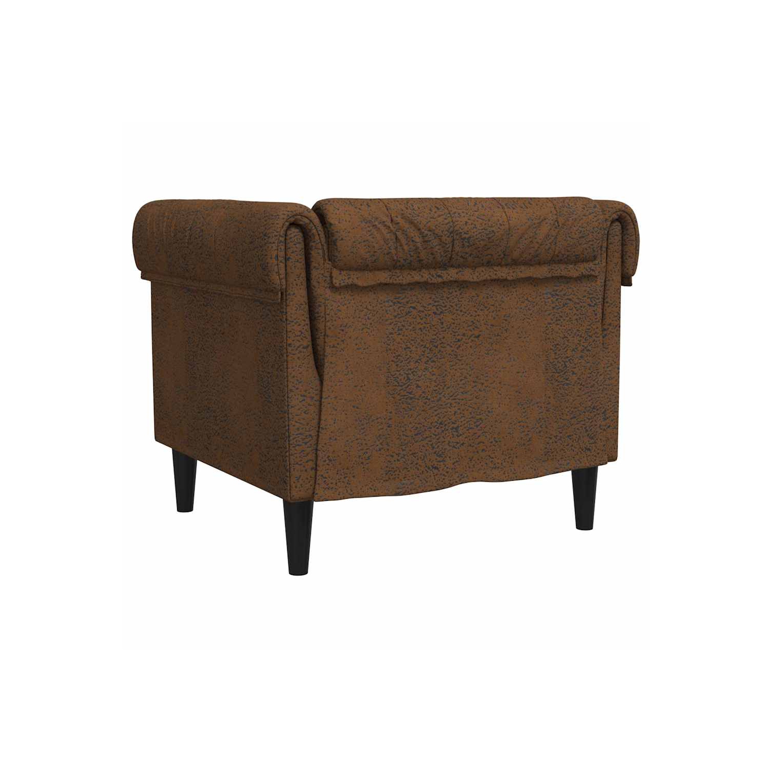Fauteuil vidaXL Chesterfield en tissu brun