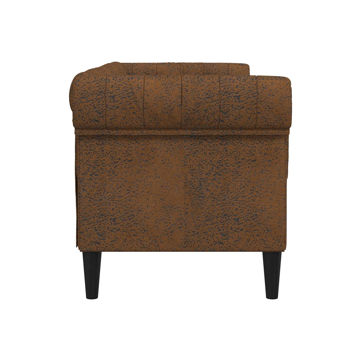 Canapé 2 places Chesterfield vidaXL, tissu brun