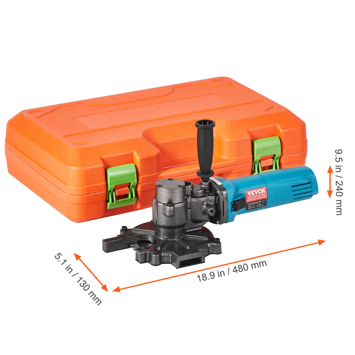 VEVOR 1100W Electric Rebar Cutter, Portable Rebar Cutter, Cutting up to 3/2 inch Rebar, High Power Steel Concrete Rebar Cutter with Auxiliary Small